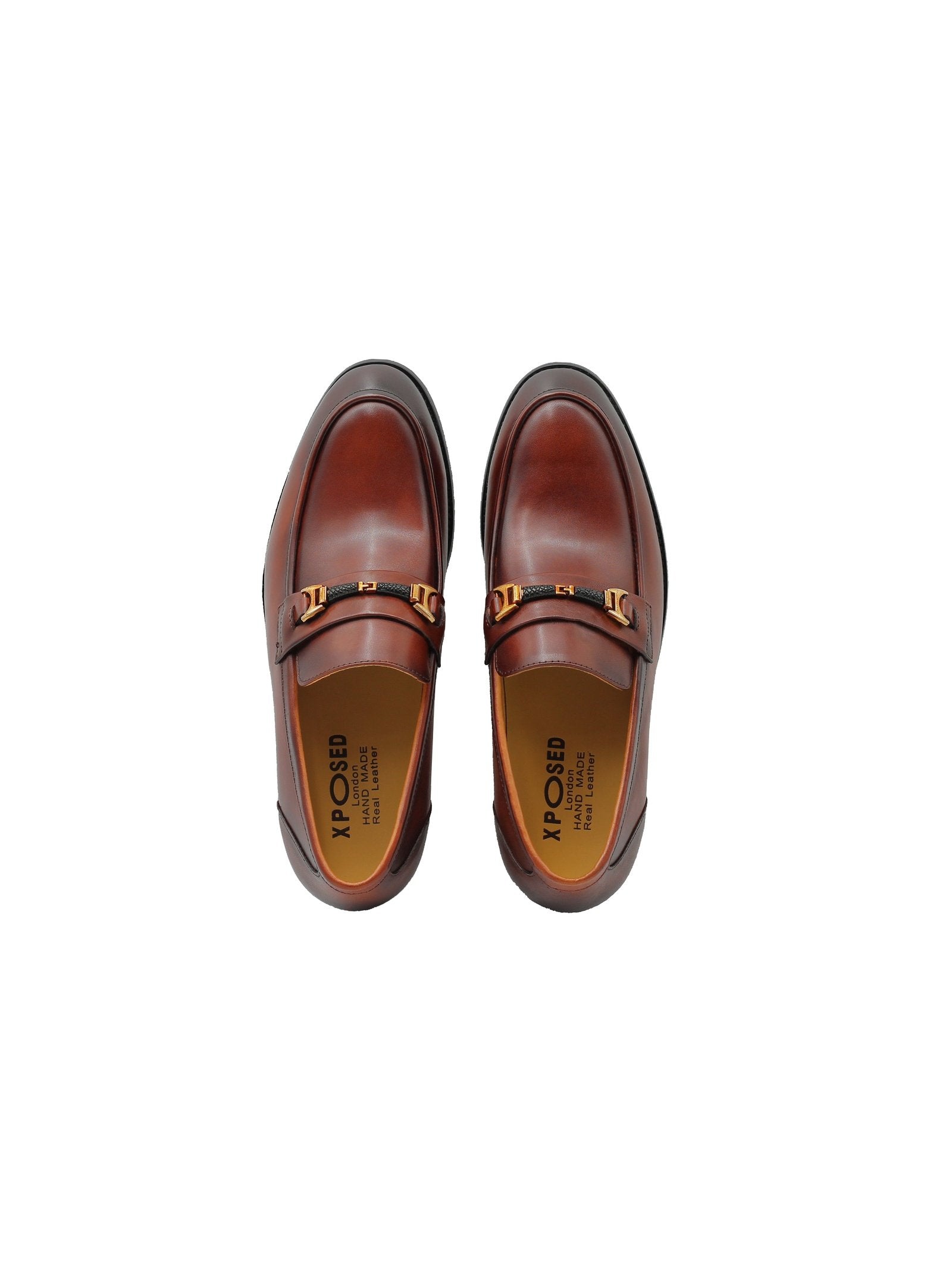 ORNAMENT BUCKLE LOAFERS IN BROWN