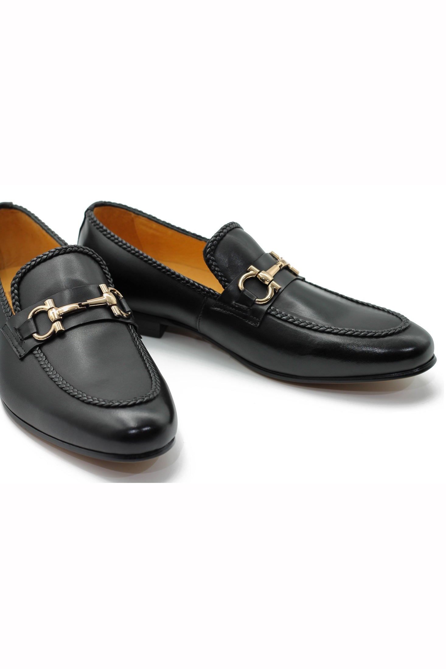 SNAFFLE TRIM LOAFERS IN BLACK