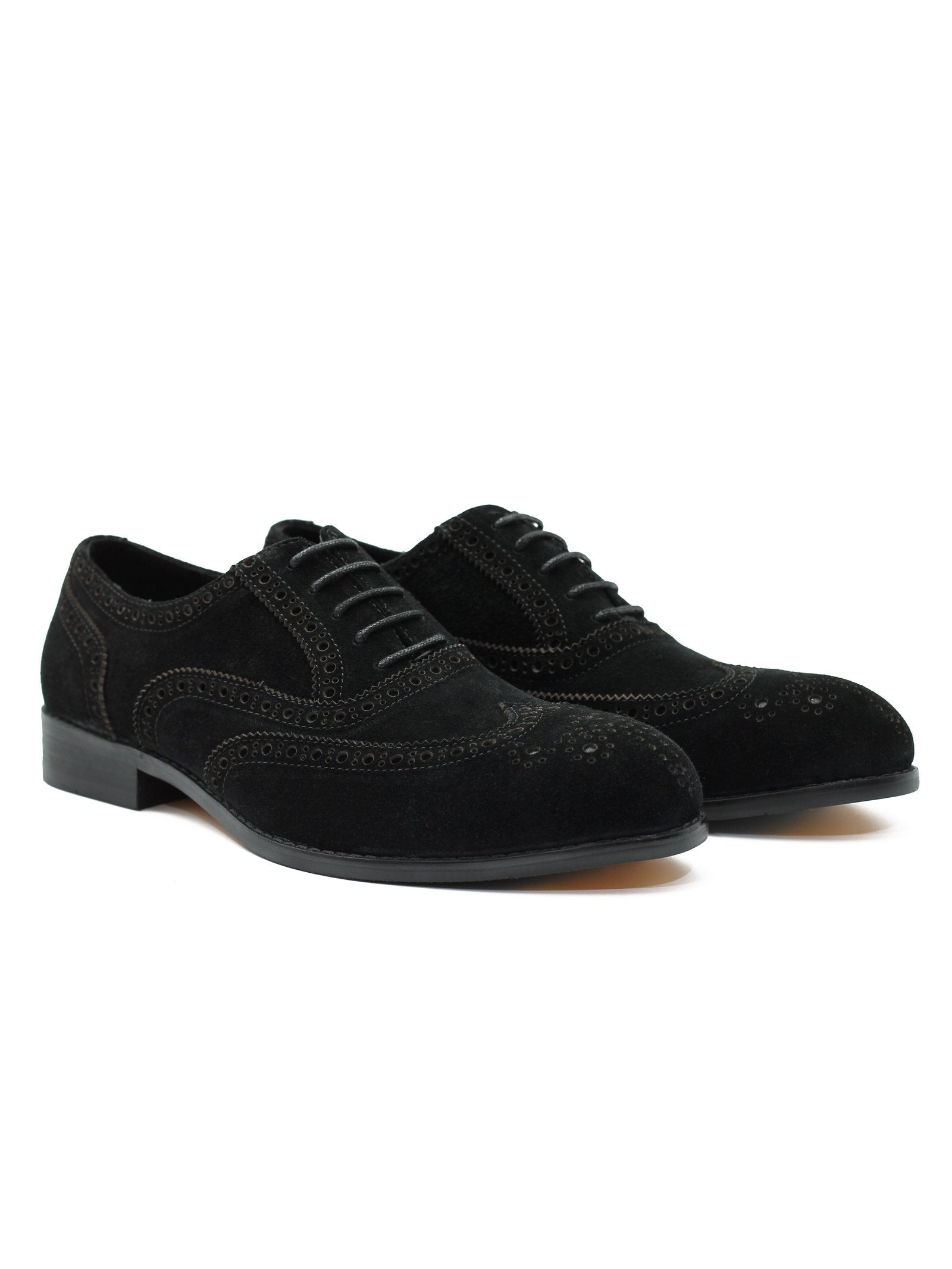 FULL BROGUE IN BLACK SUEDE