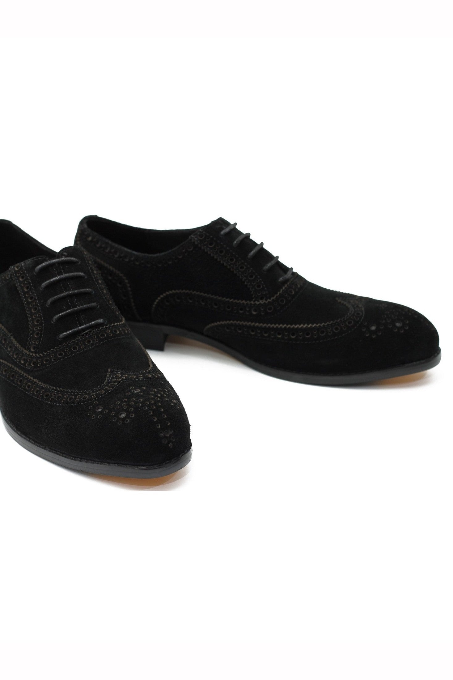 FULL BROGUE IN BLACK SUEDE