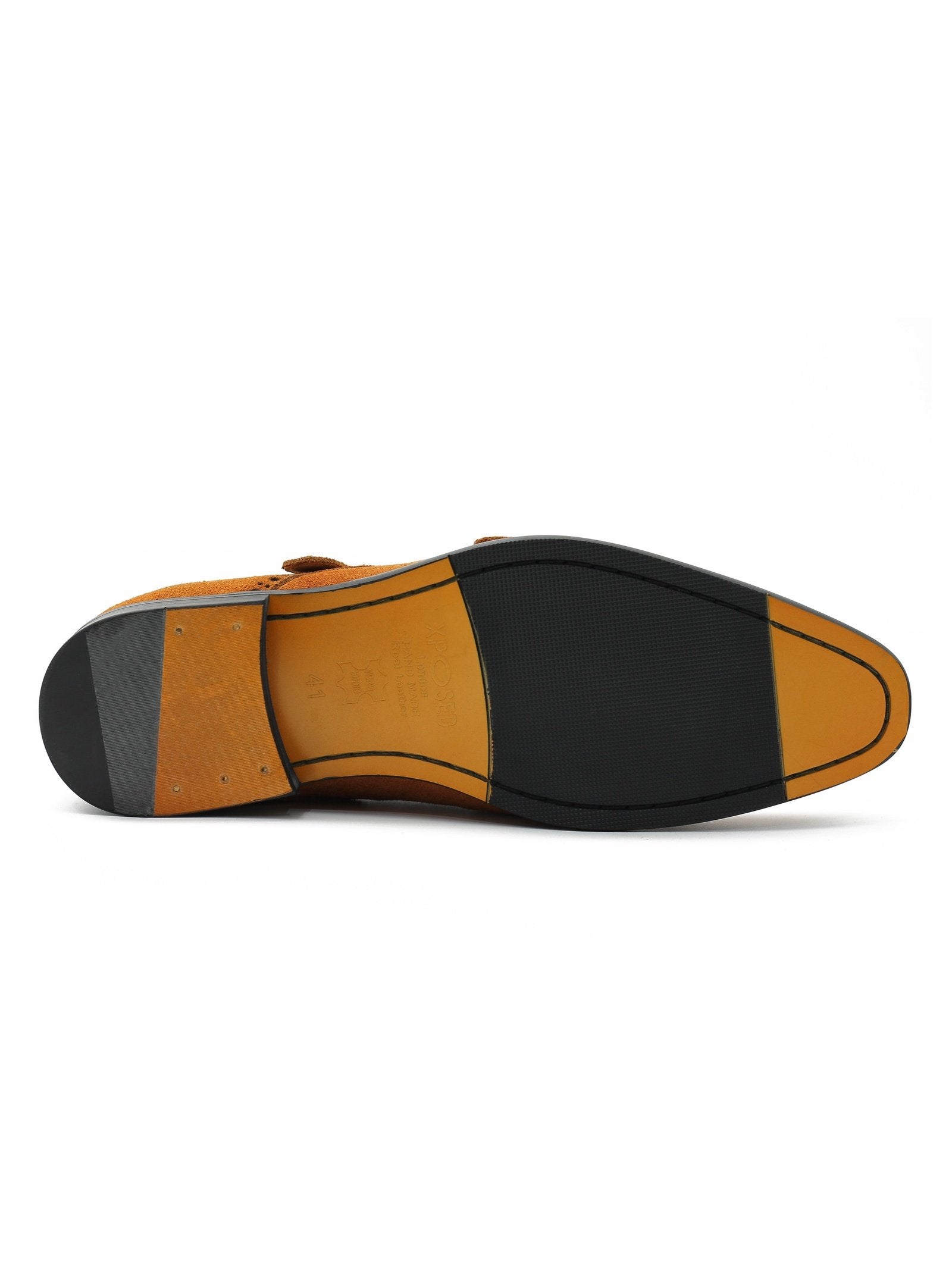 TAN SUEDE DOUBLE BUCKLE MONKS