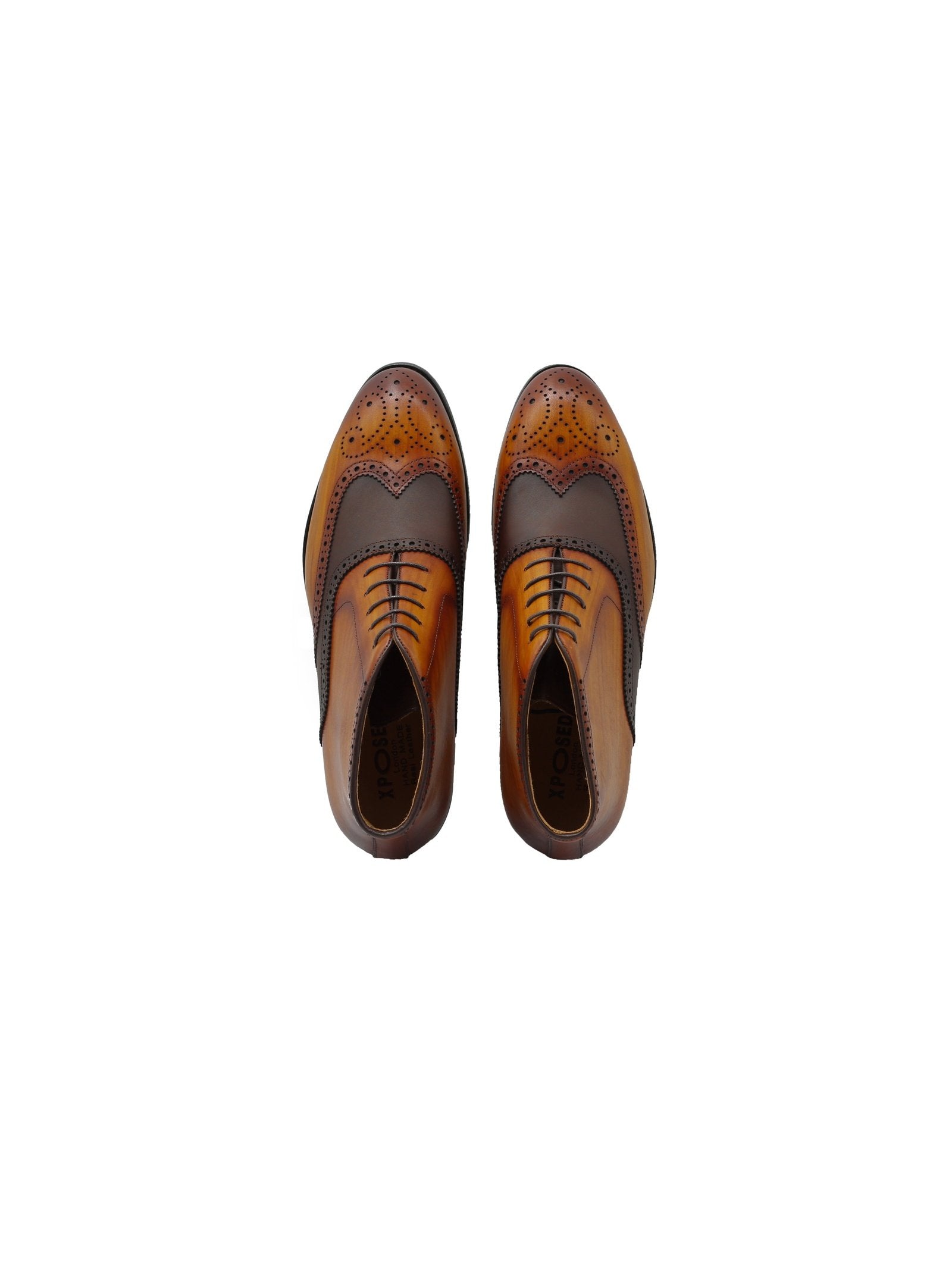 TWO TONE TAN BROGUES BOOTS
