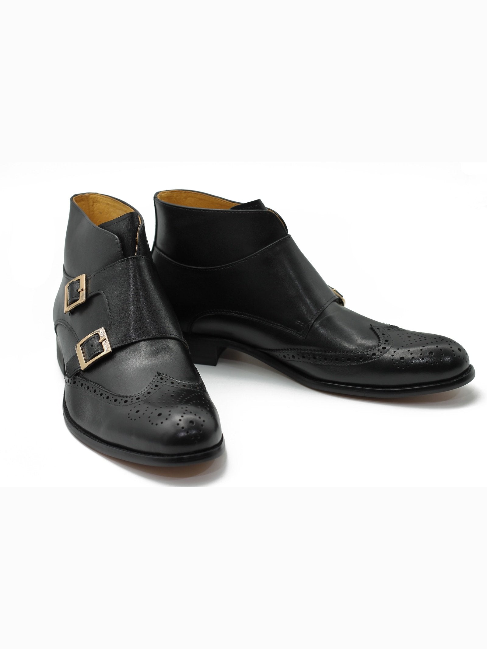 BLACK DOUBLE MONK BROGUES