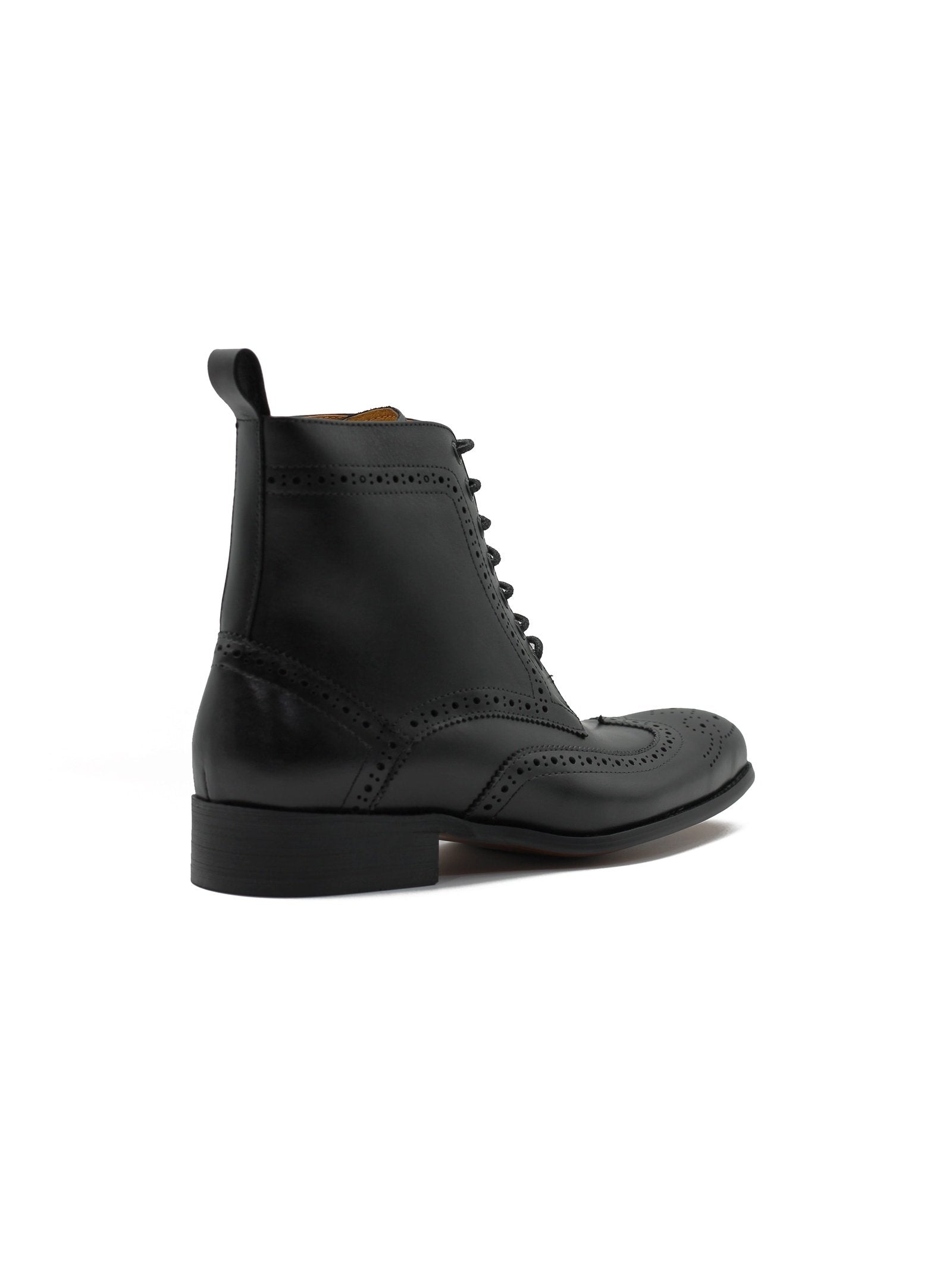 BLACK DERBY LEATHER BOOTS