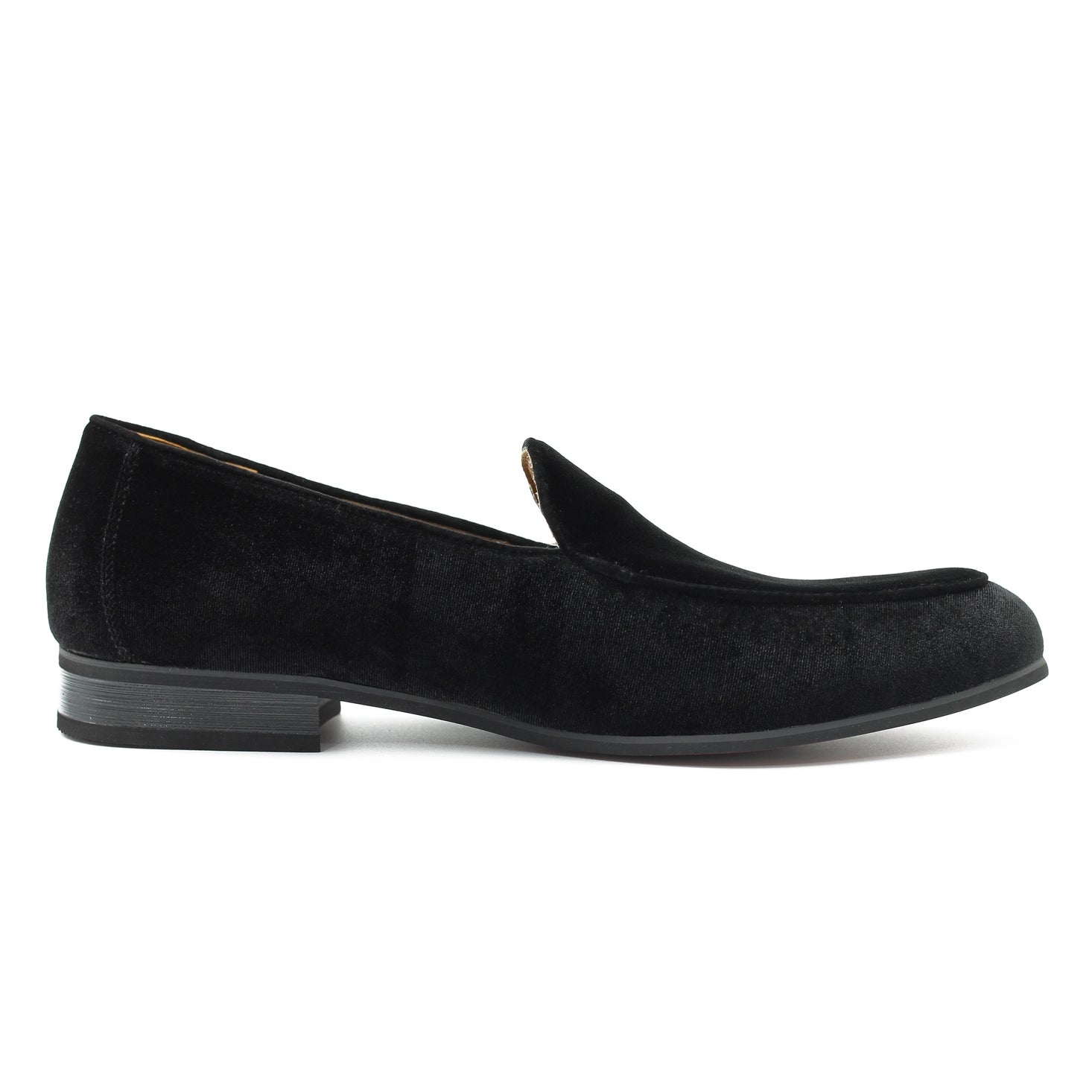BLACK VELVET TUXEDO SLIPPERS
