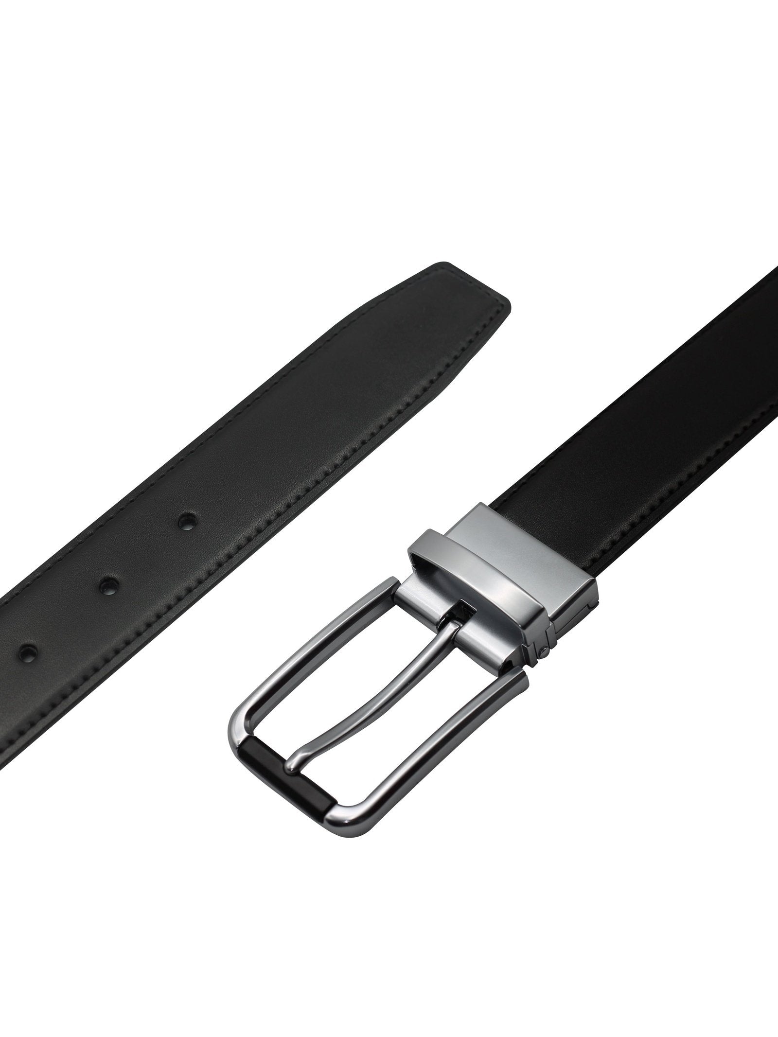 BROWN & BLACK LEATHER REVERSIBLE BELT