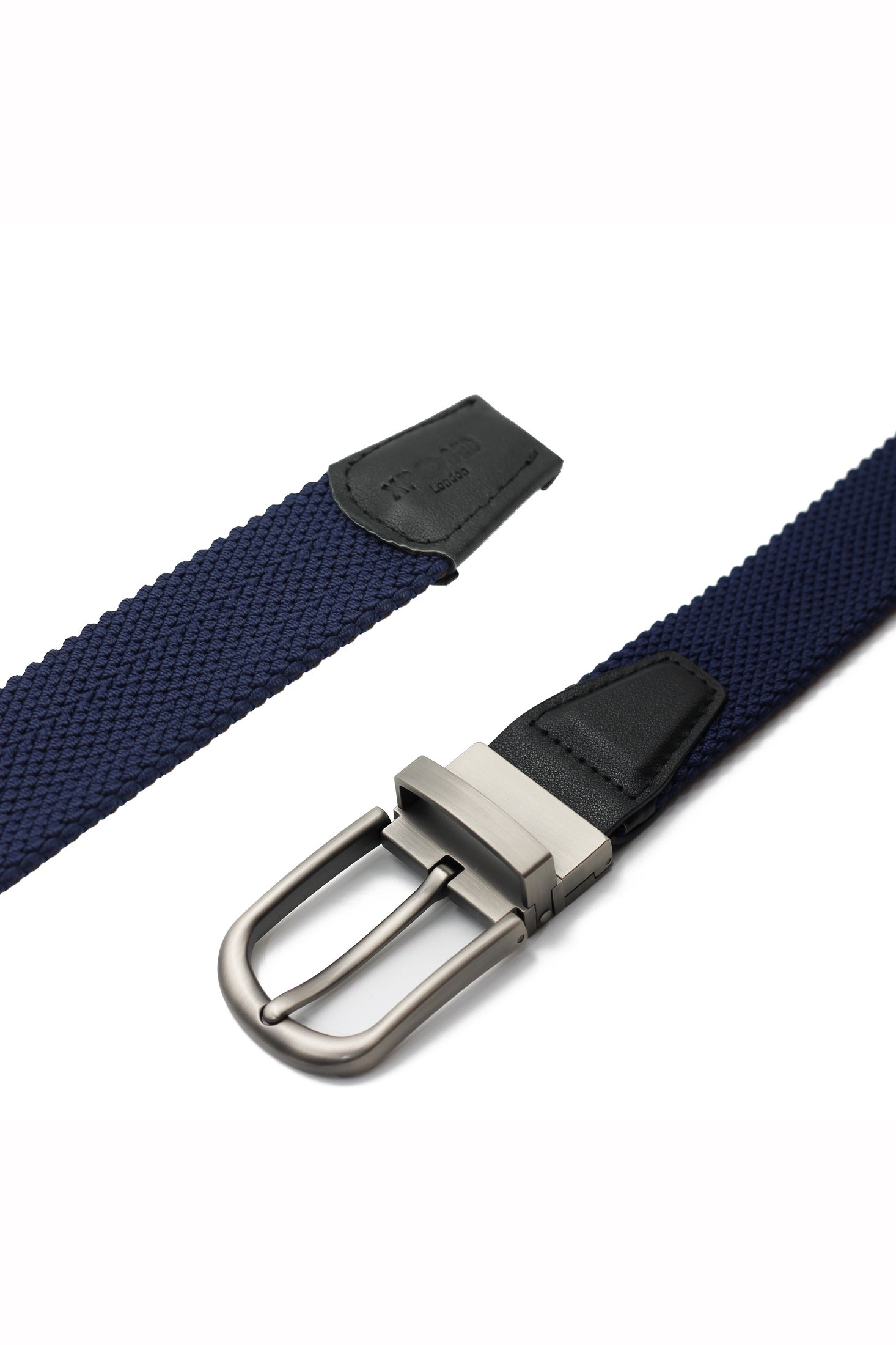 NAVY & BROWN REVERSIBLE STRETCH BELT