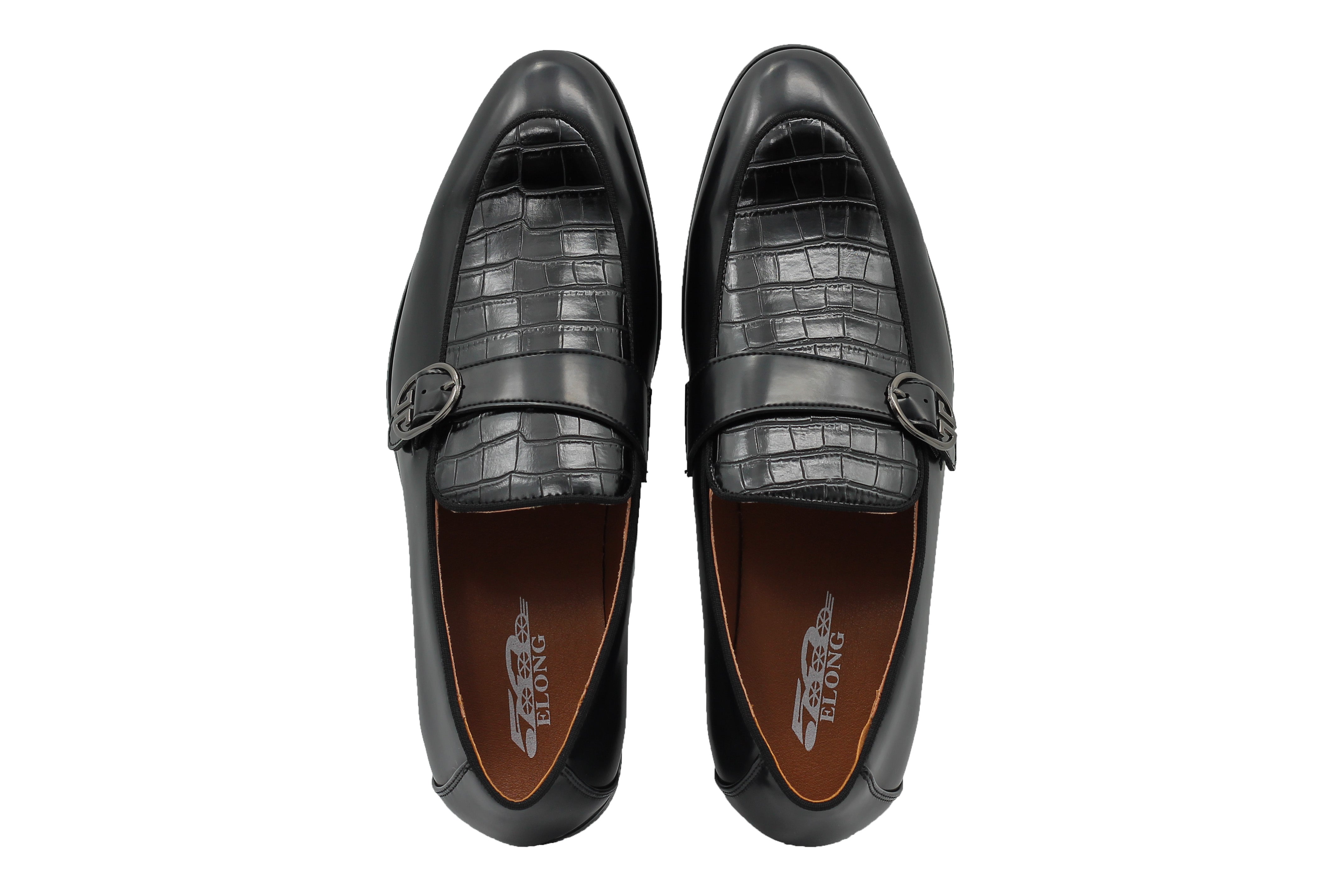 PRINTED MONK STRAP LOAFERS