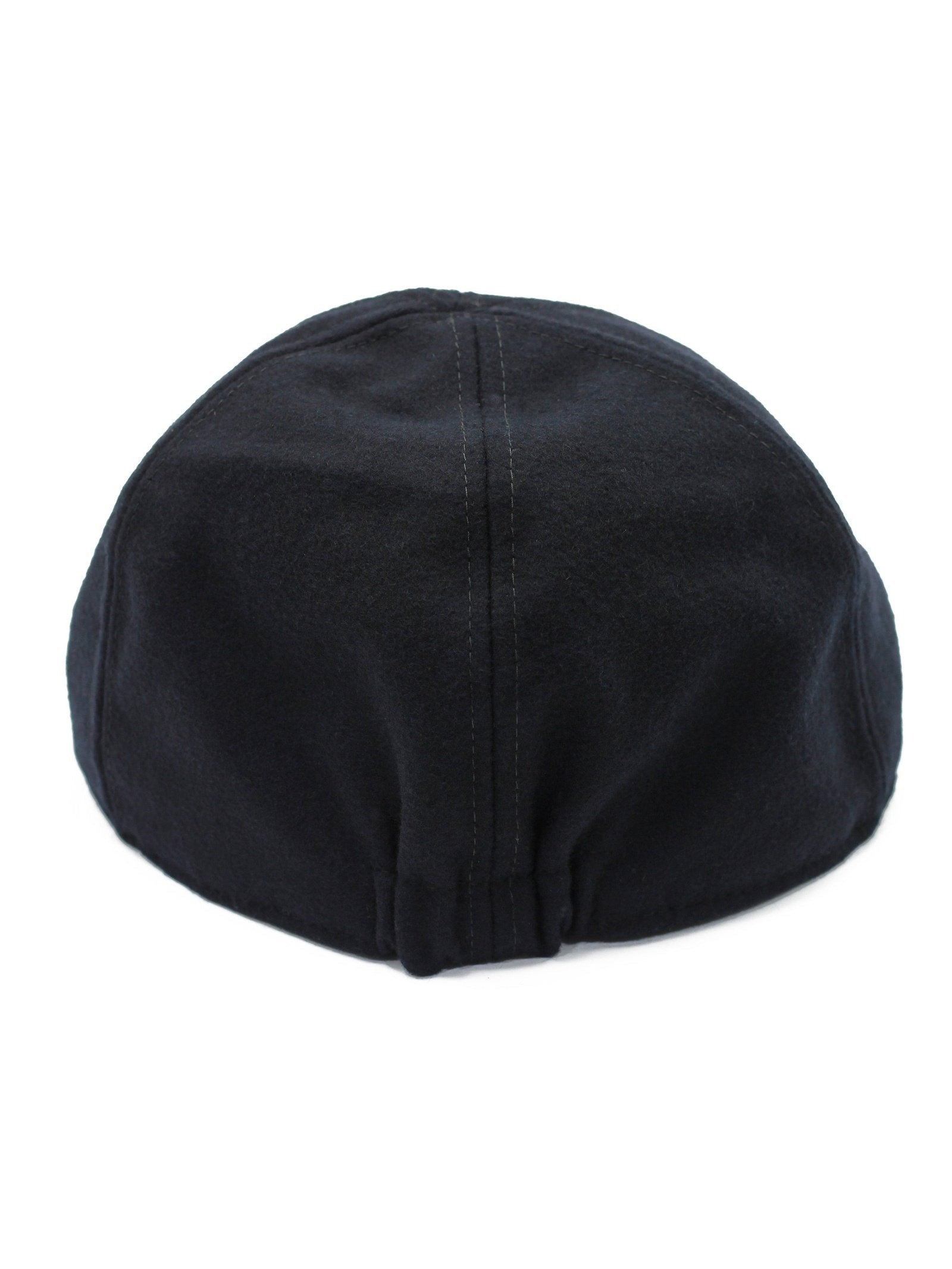NAVY WOOL DUCKBILL FLAT CAP