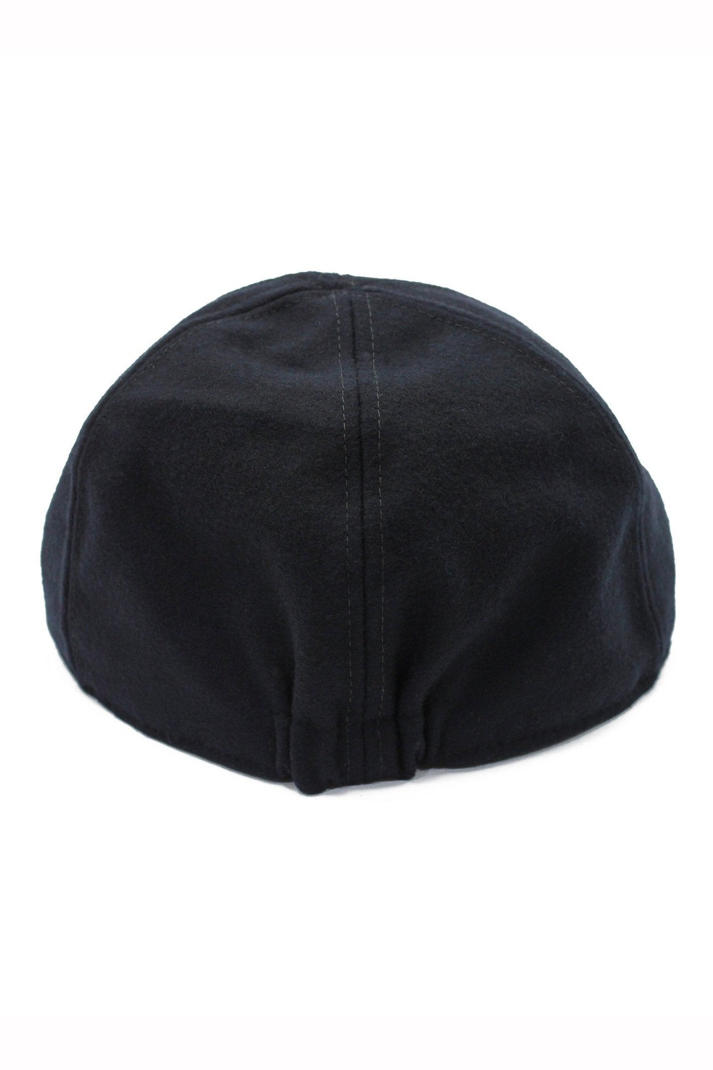 NAVY WOOL DUCKBILL FLAT CAP