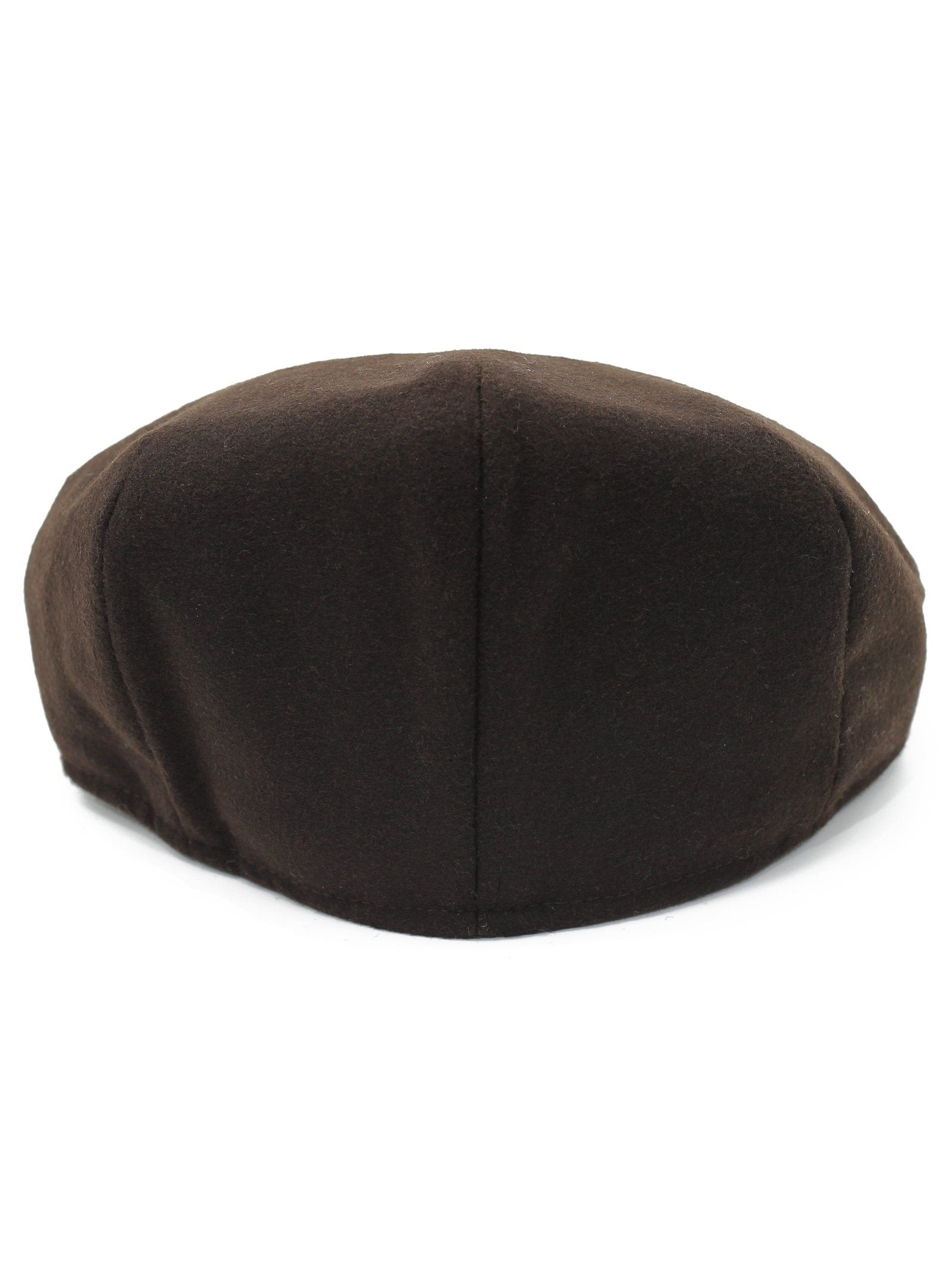 BROWN WOOL BLEND FLAT CAP