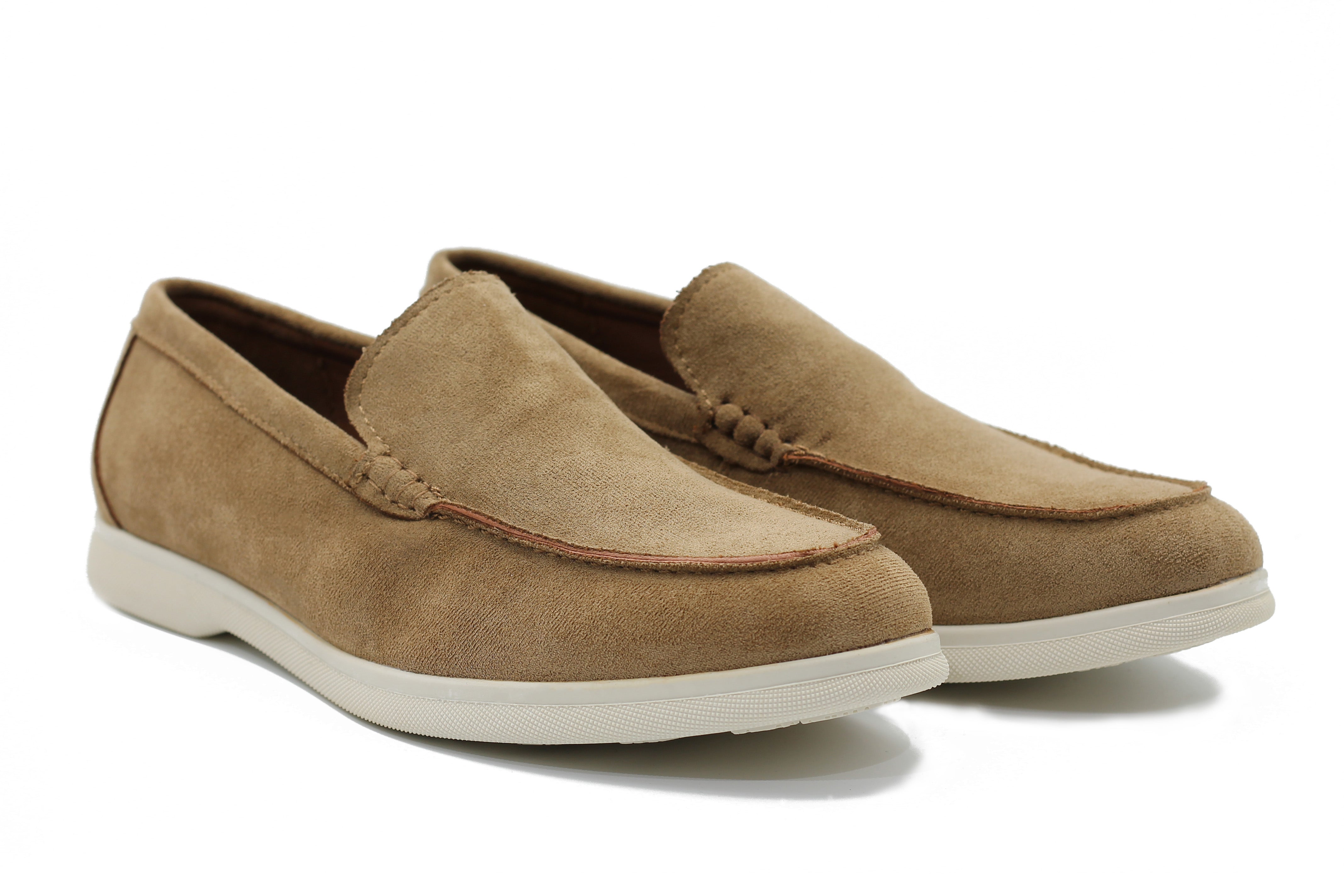 SUEDE FAUX LEATHER MOCCASINS