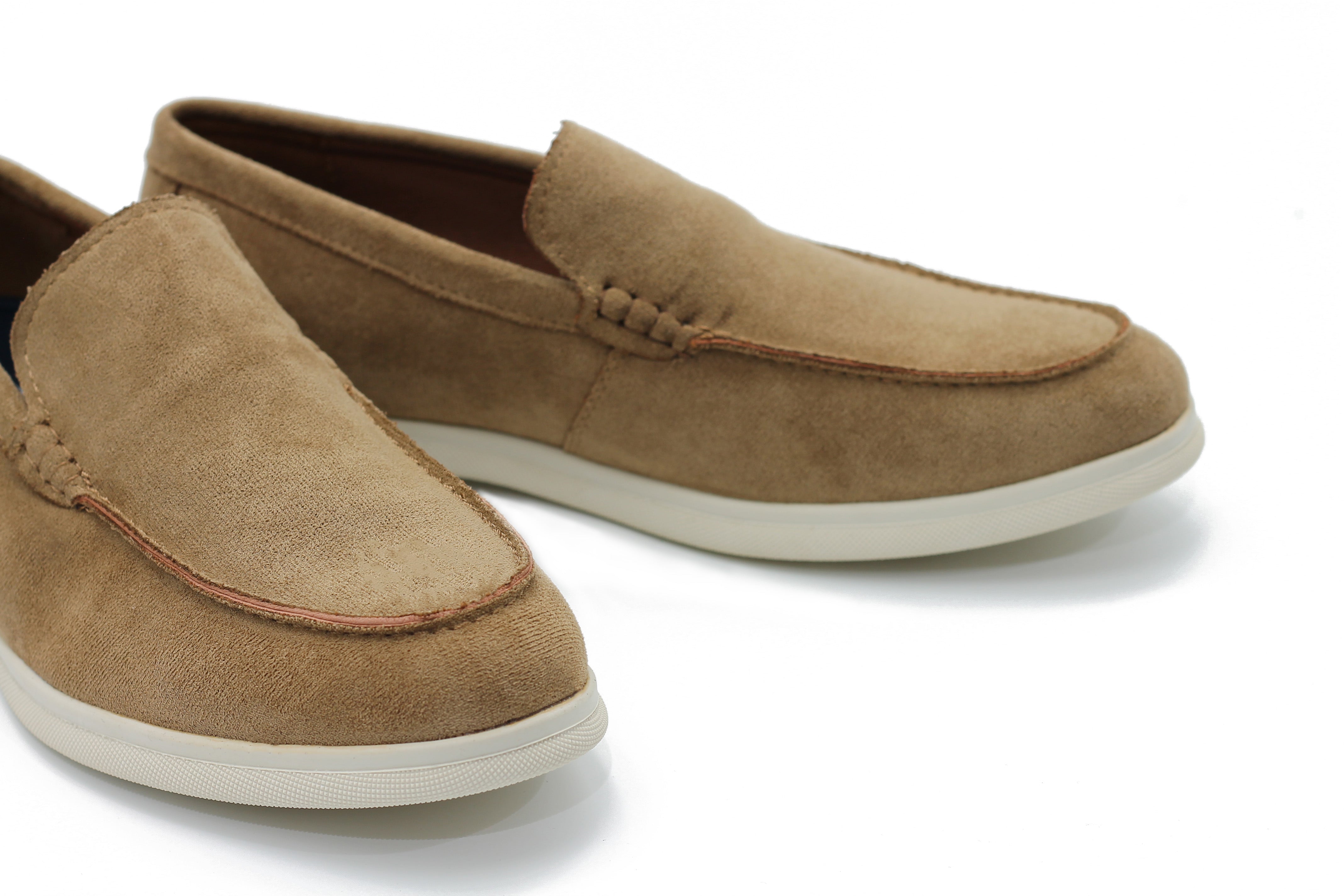 SUEDE FAUX LEATHER MOCCASINS