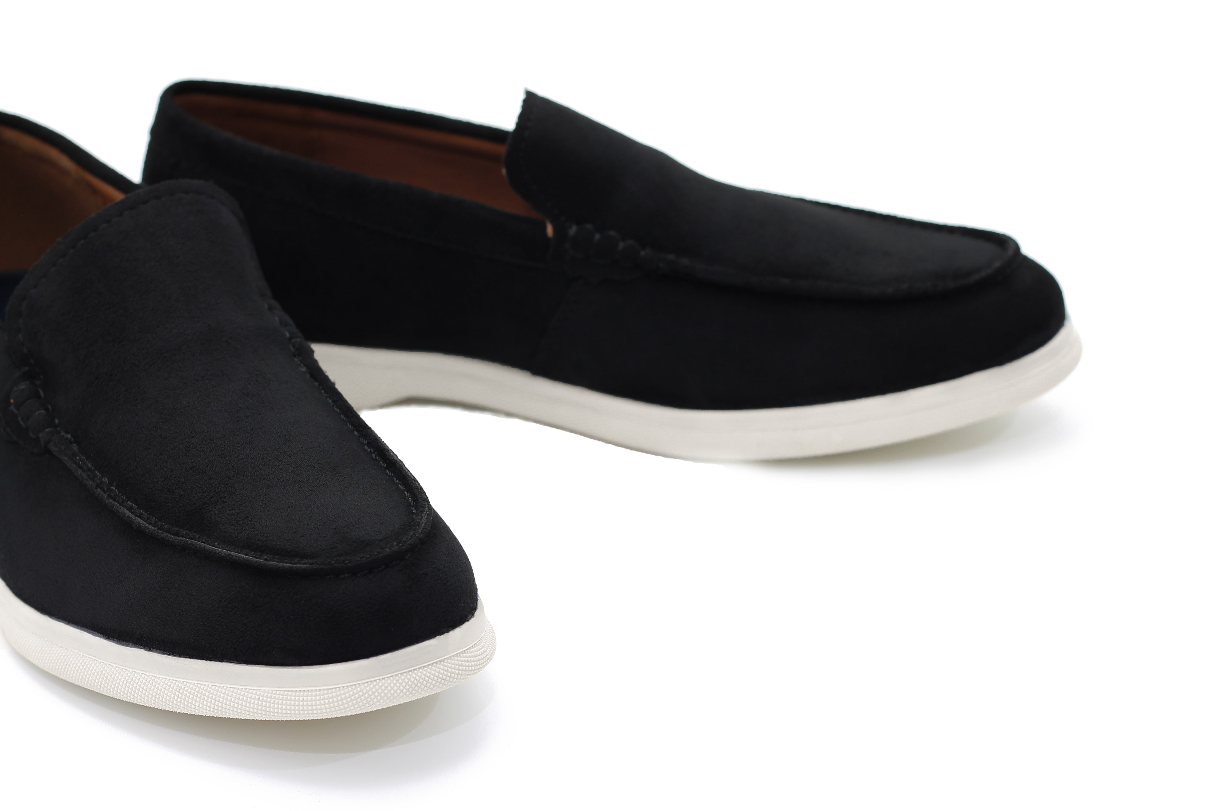 SUEDE FAUX LEATHER MOCCASINS