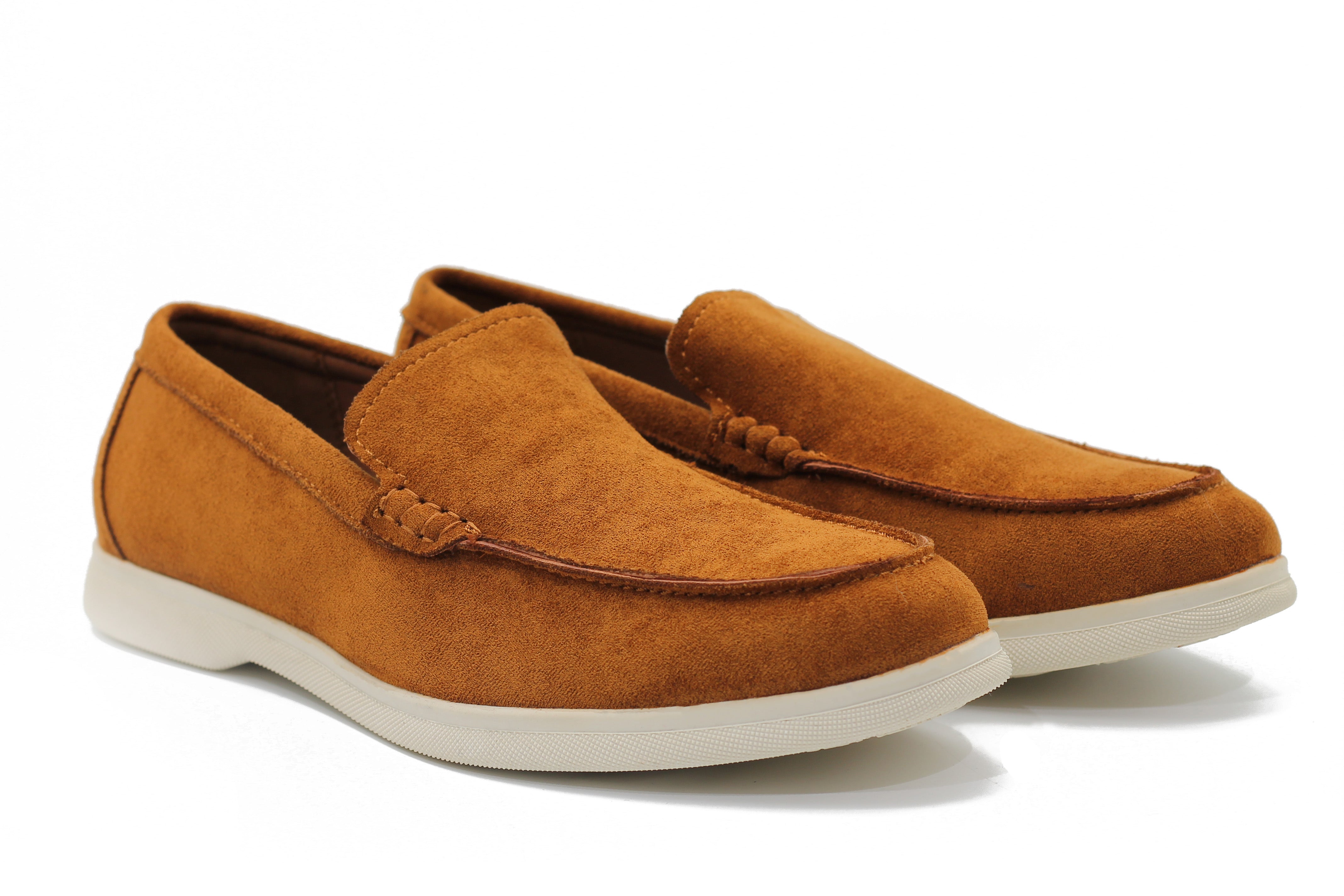 SUEDE FAUX LEATHER MOCCASINS
