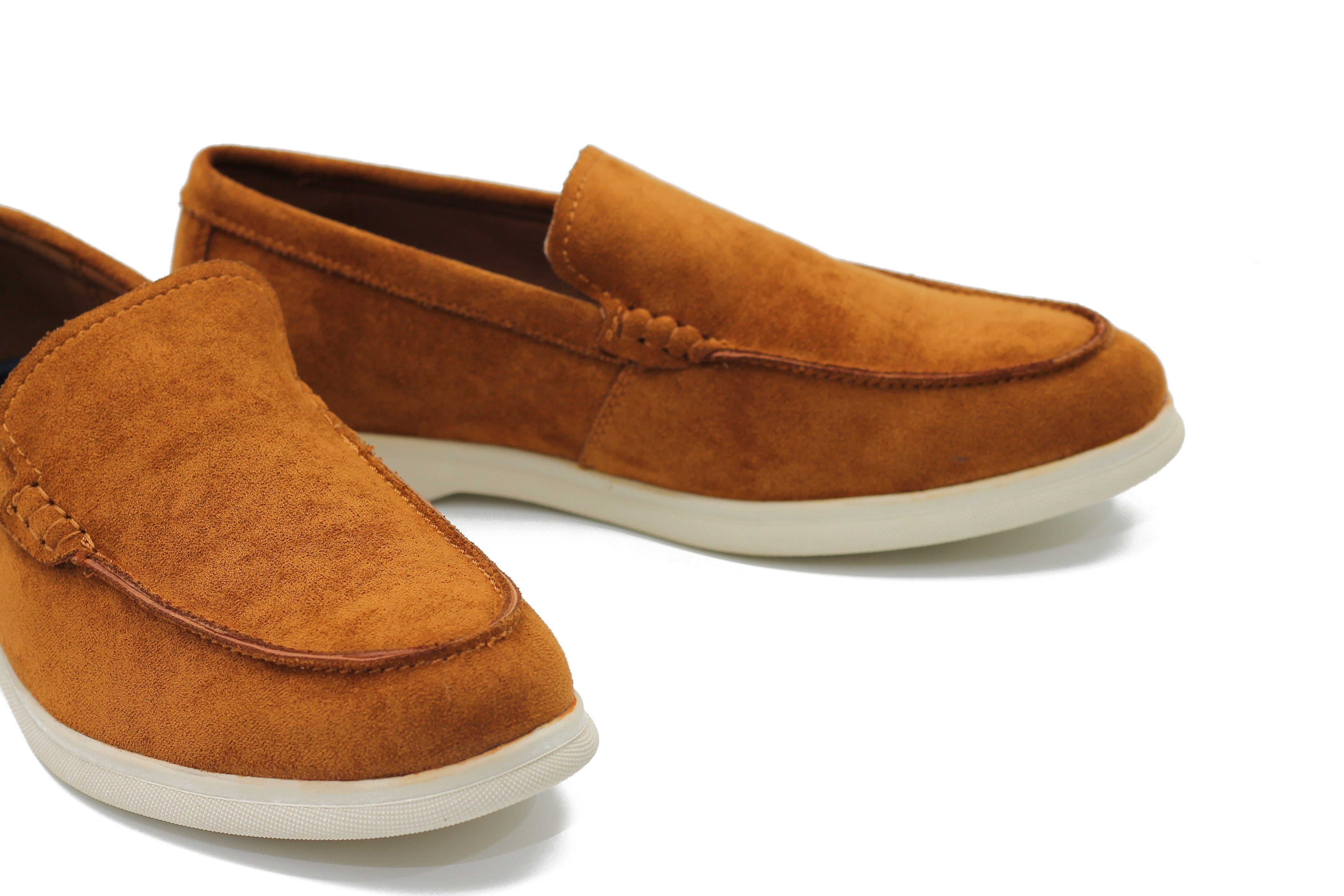 SUEDE FAUX LEATHER MOCCASINS