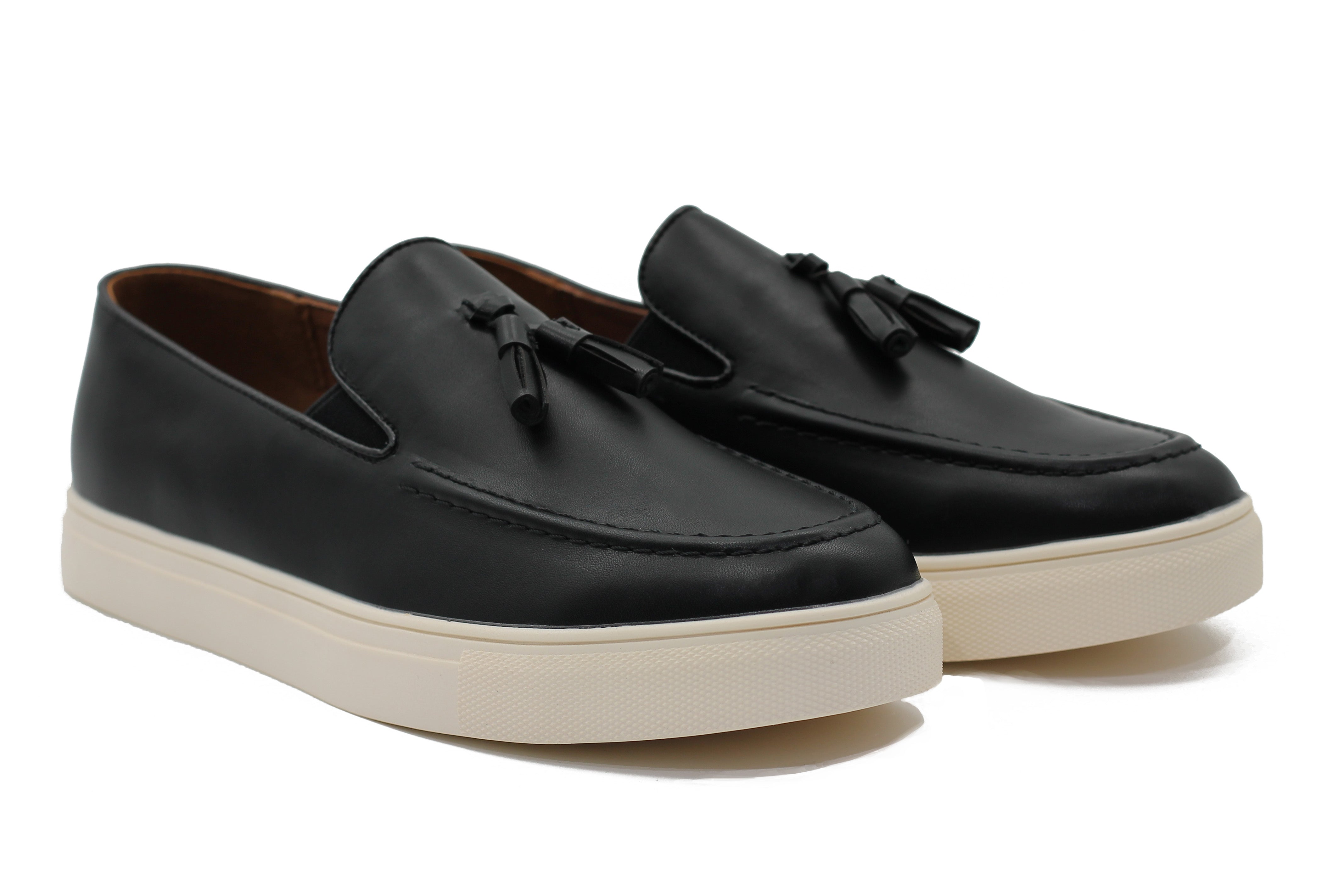 CASUAL FAUX LEATHER SNEAKERS WITH TASSELS