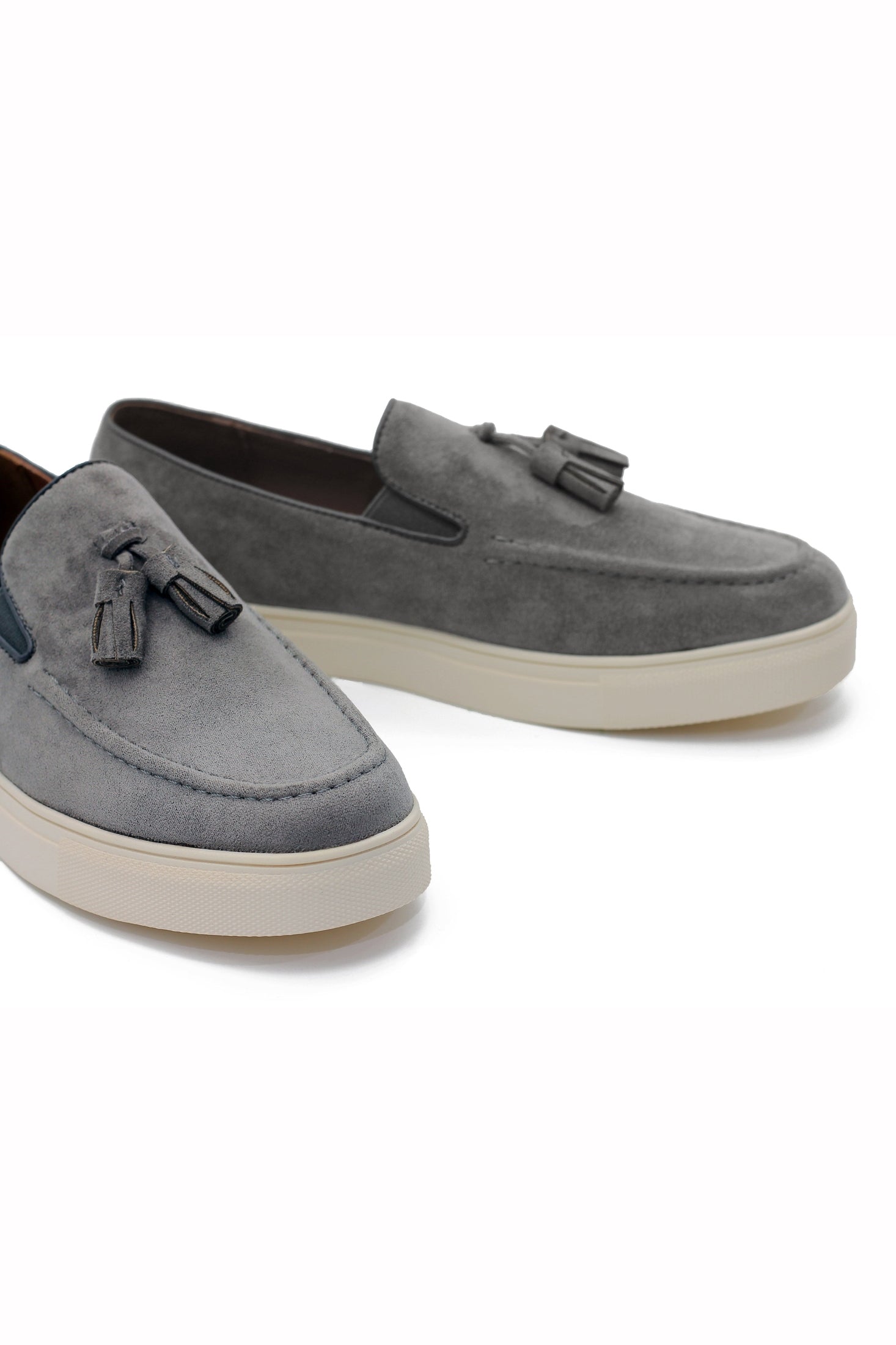FAUX LEATHER SUEDE SNEAKER WITH TASSEL