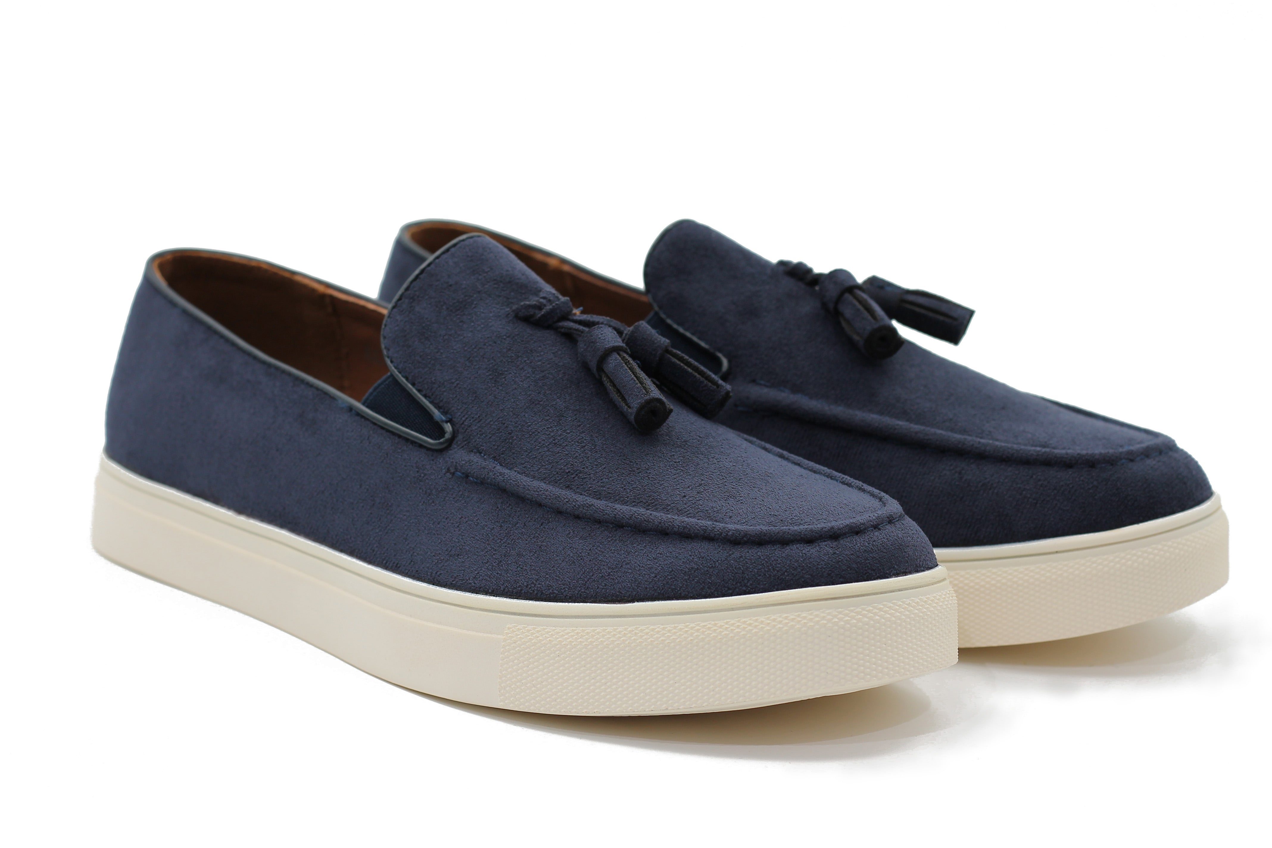 FAUX LEATHER SUEDE SNEAKER WITH TASSEL