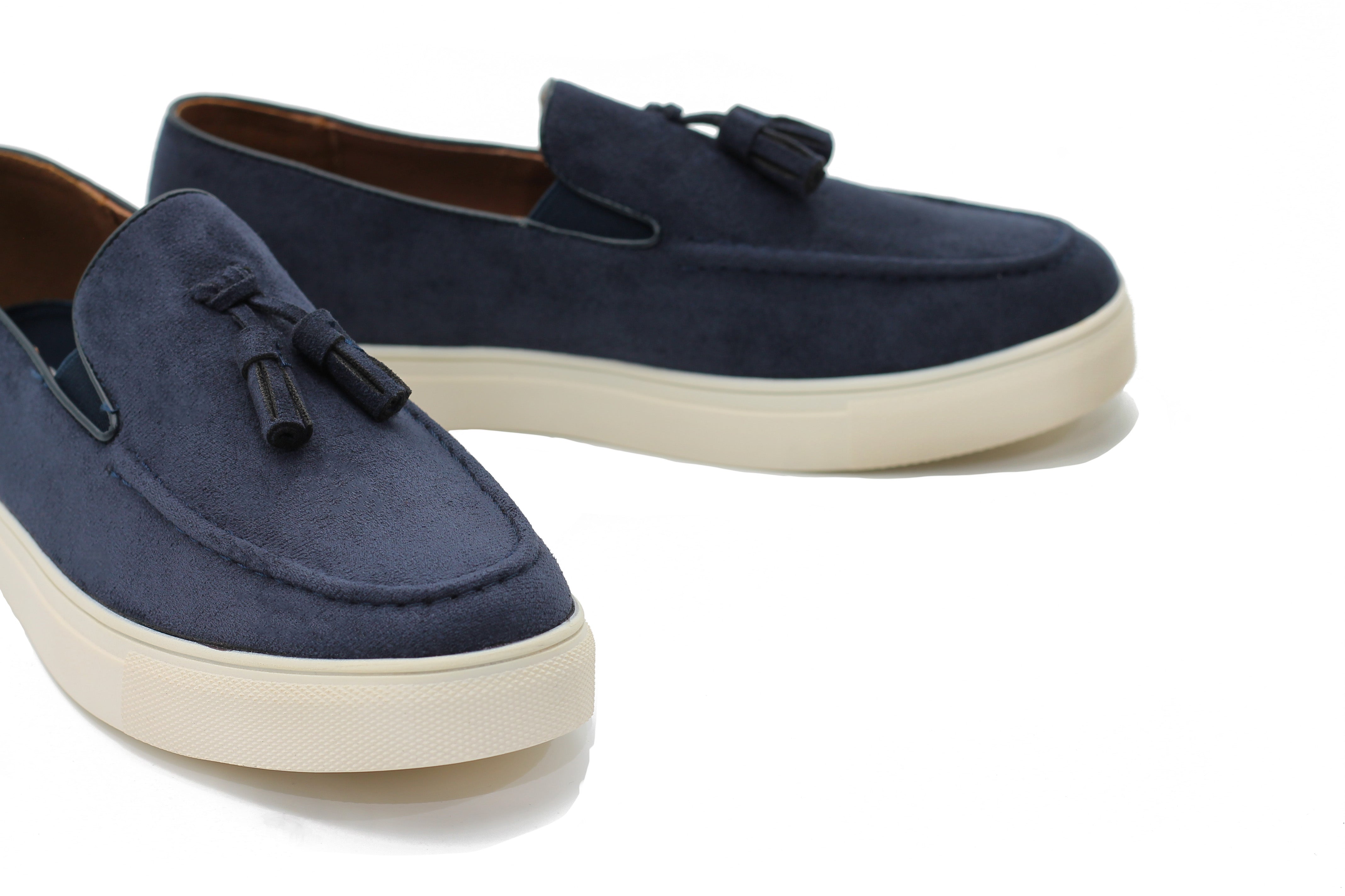 FAUX LEATHER SUEDE SNEAKER WITH TASSEL