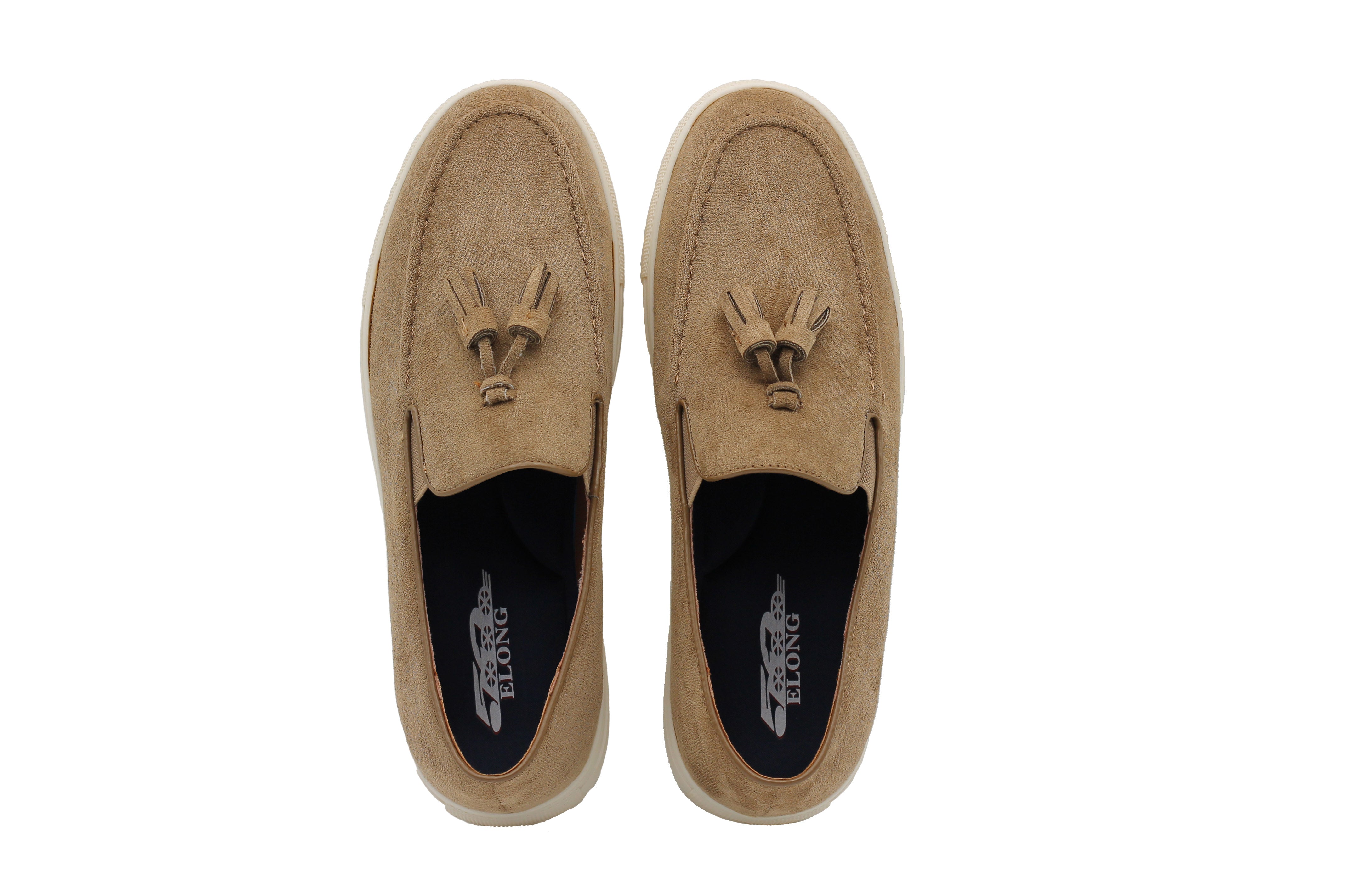 FAUX LEATHER SUEDE SNEAKER WITH TASSEL