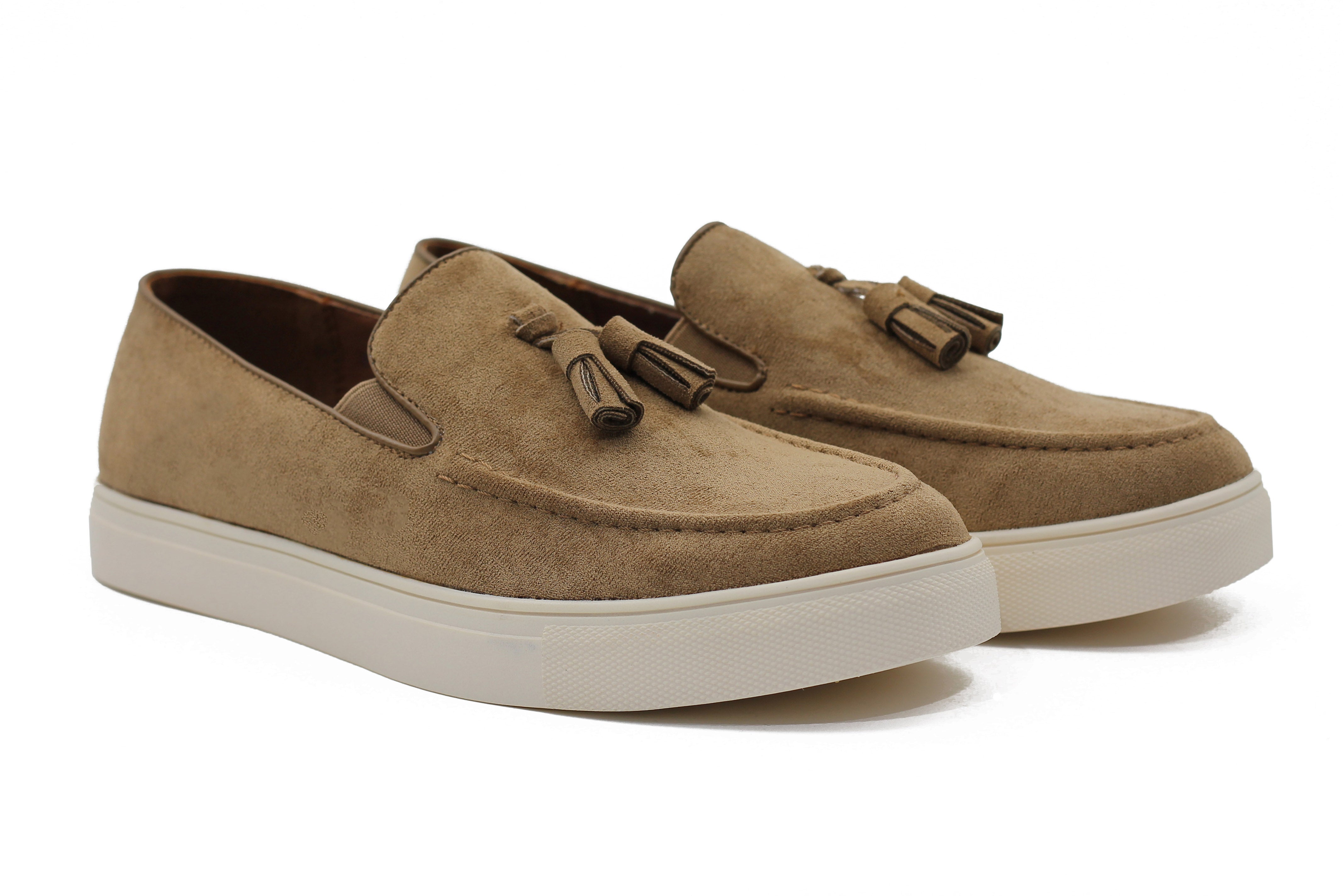 FAUX LEATHER SUEDE SNEAKER WITH TASSEL