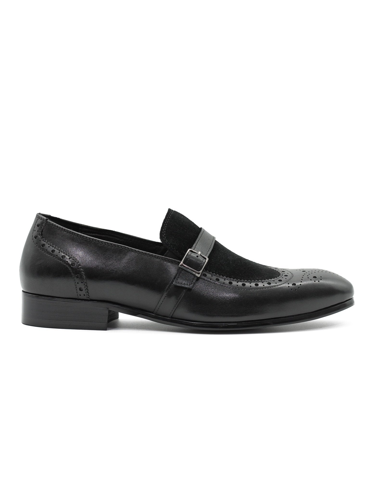 BLACK SUEDE BROUGE LOAFER
