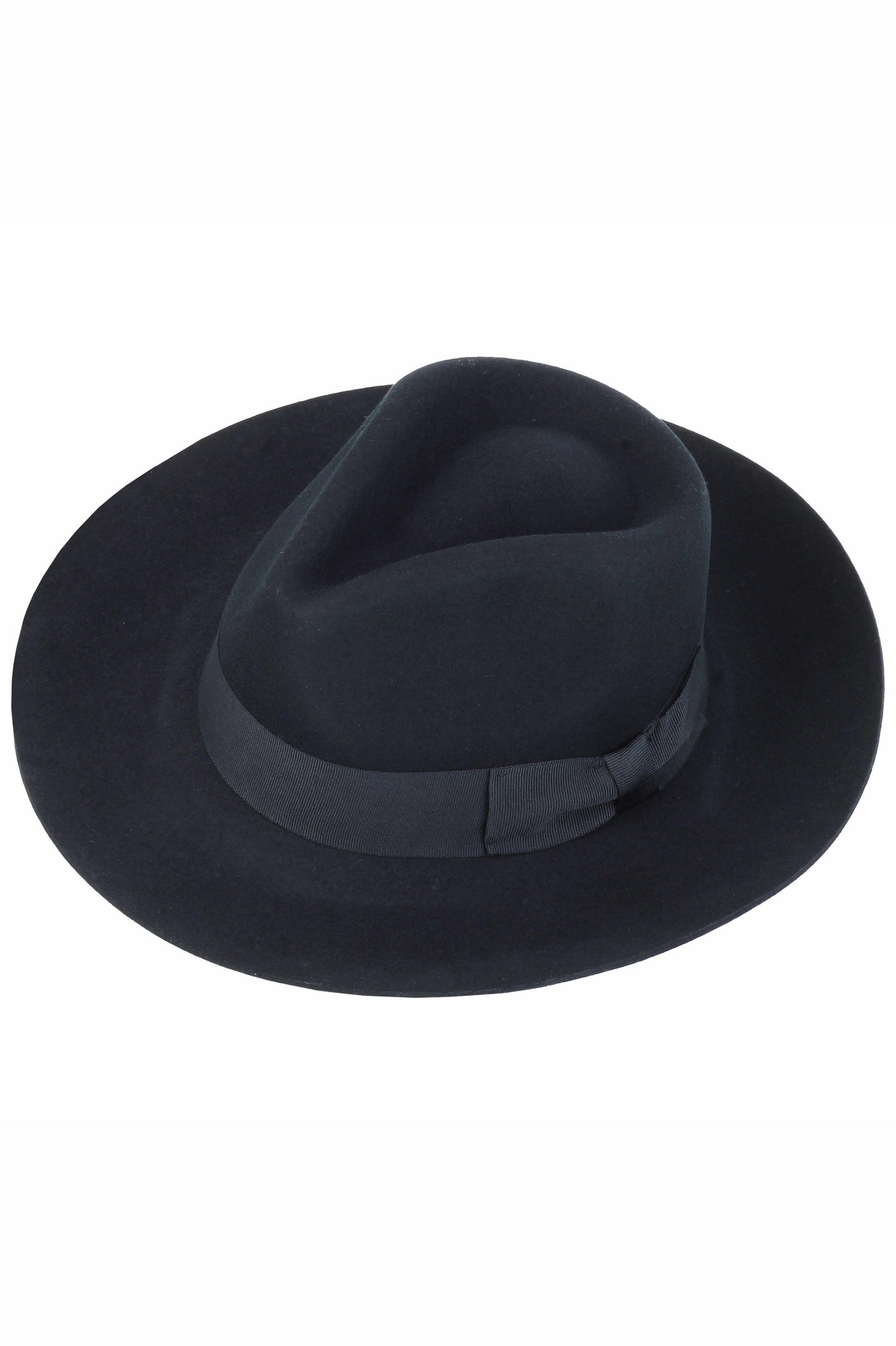 Gladwin Bond 100% Wool Black Fedora Stiff Hat