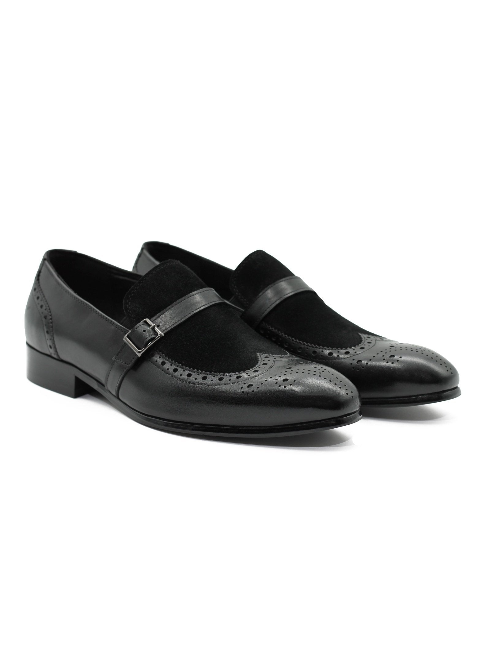 BLACK SUEDE BROUGE LOAFER