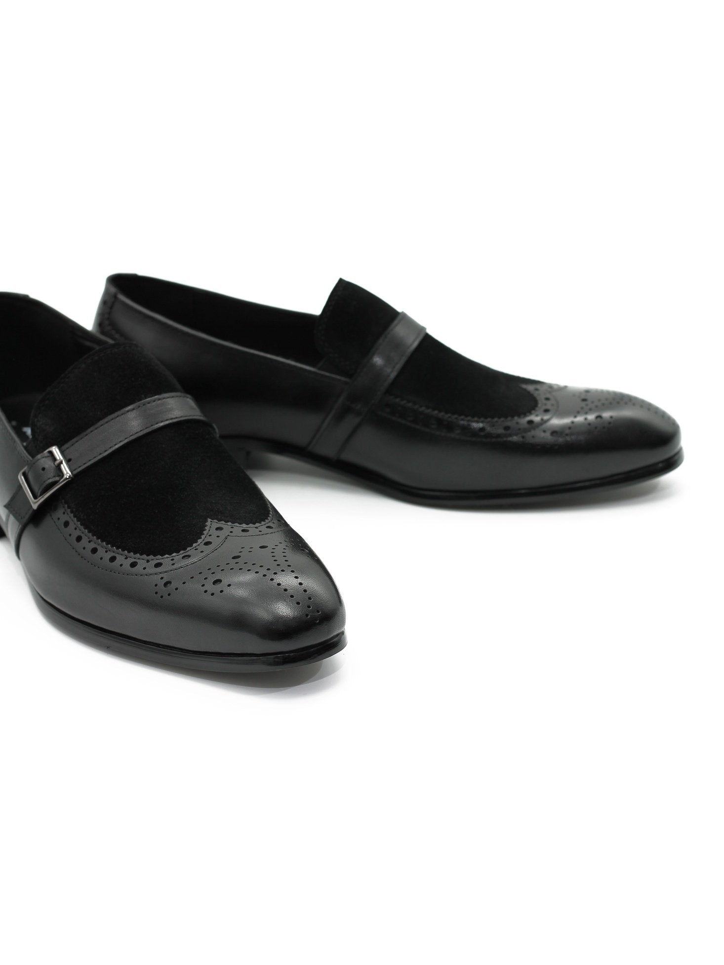 BLACK SUEDE BROUGE LOAFER
