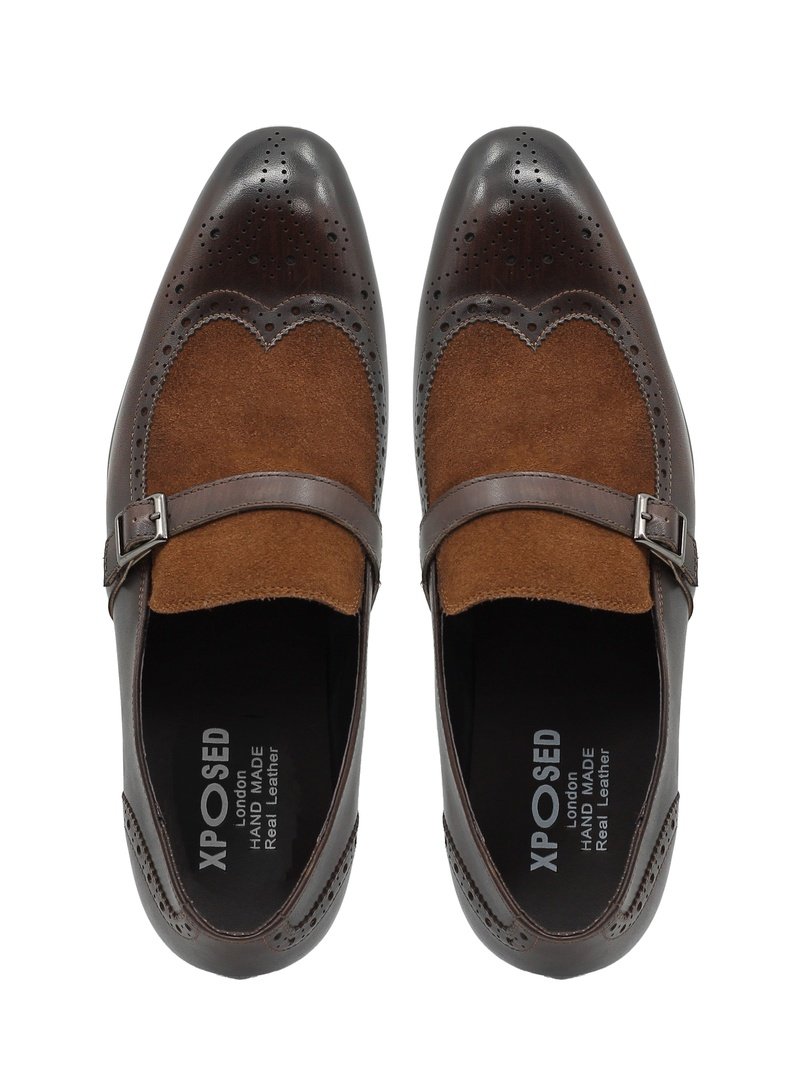 BROWN SUEDE BROUGE LOAFER