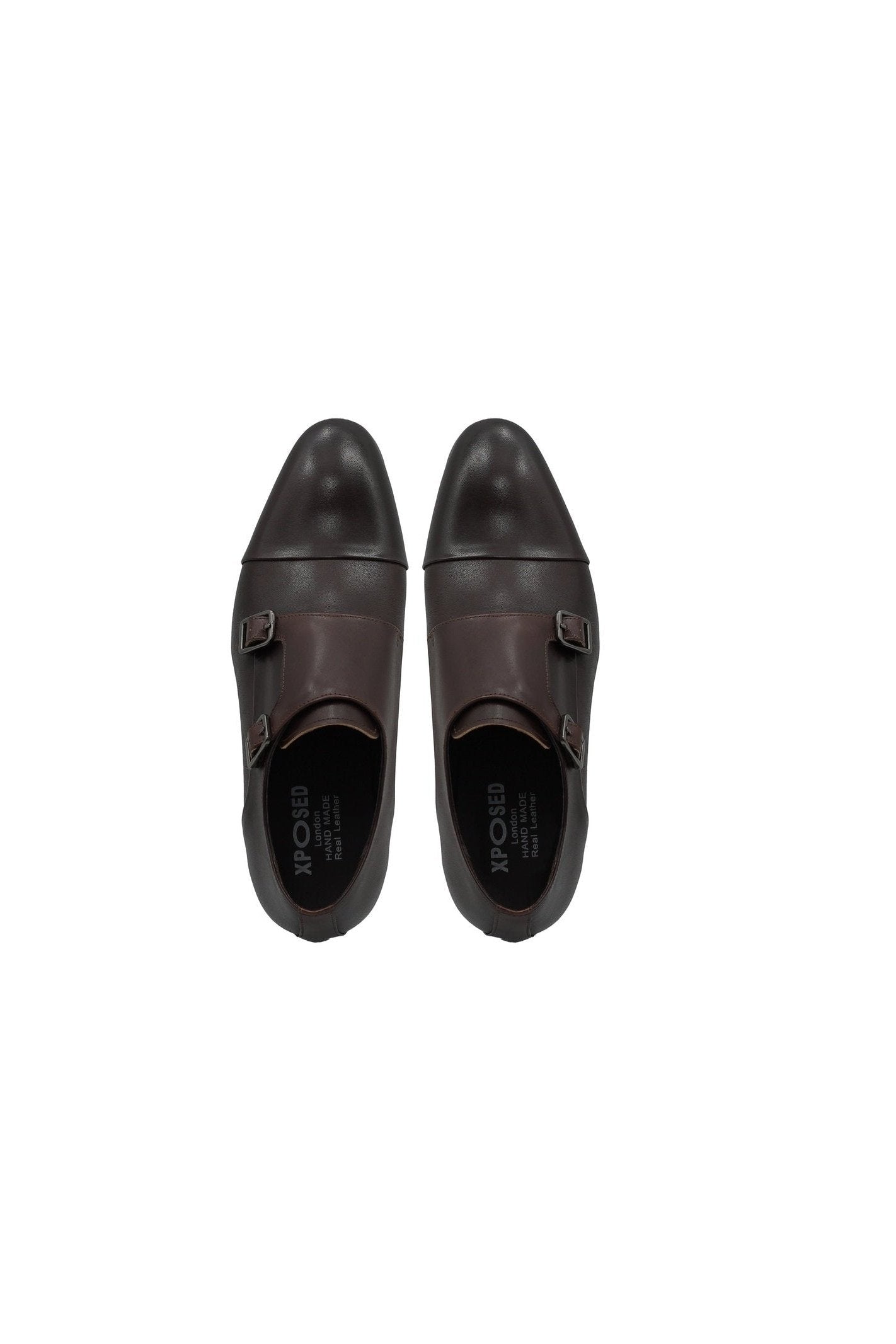 BROWN TOE CAP DOUBLE MONK