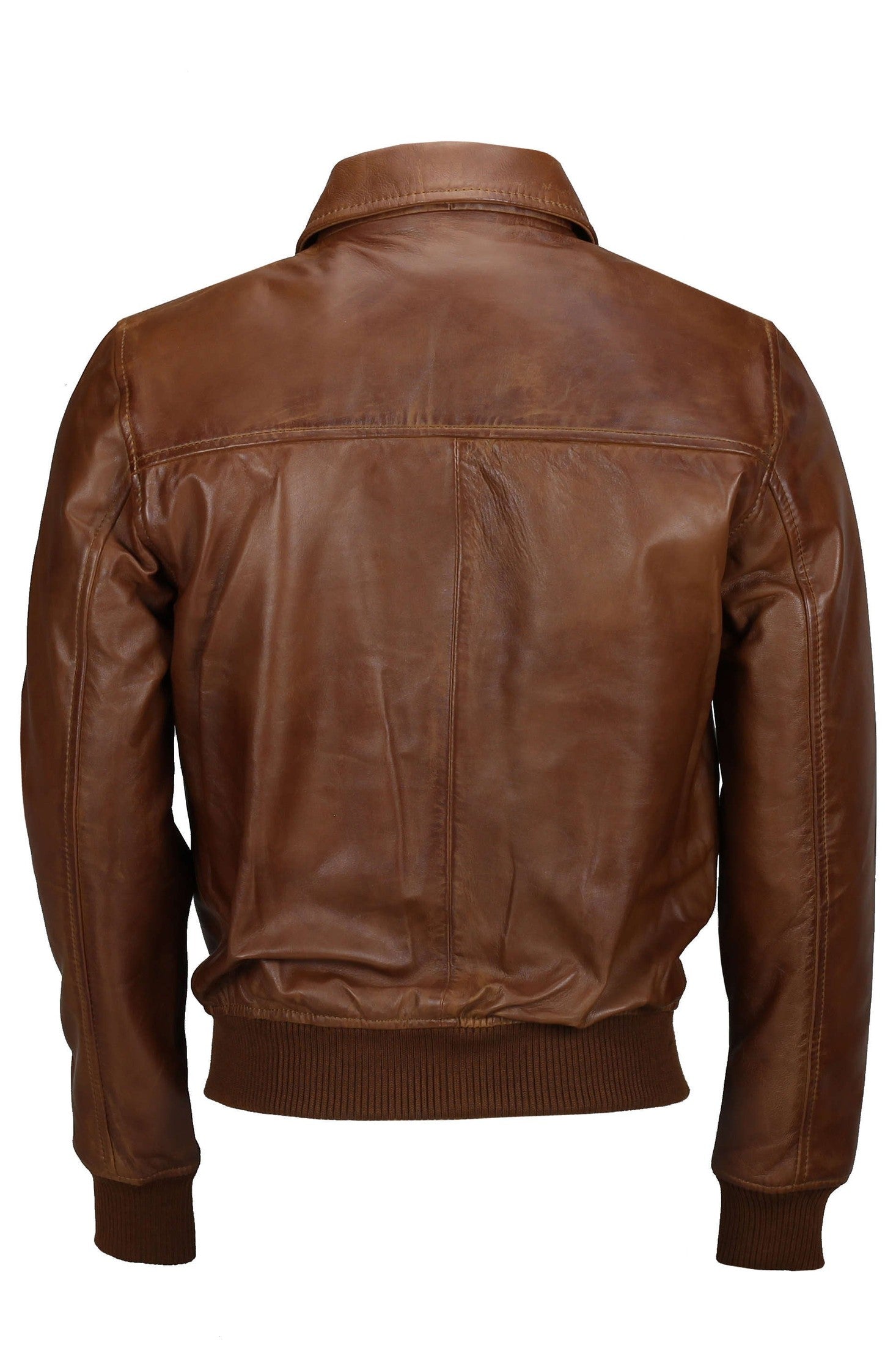 BOMBER CONIC BIKER JACKET WITH COLLAR
