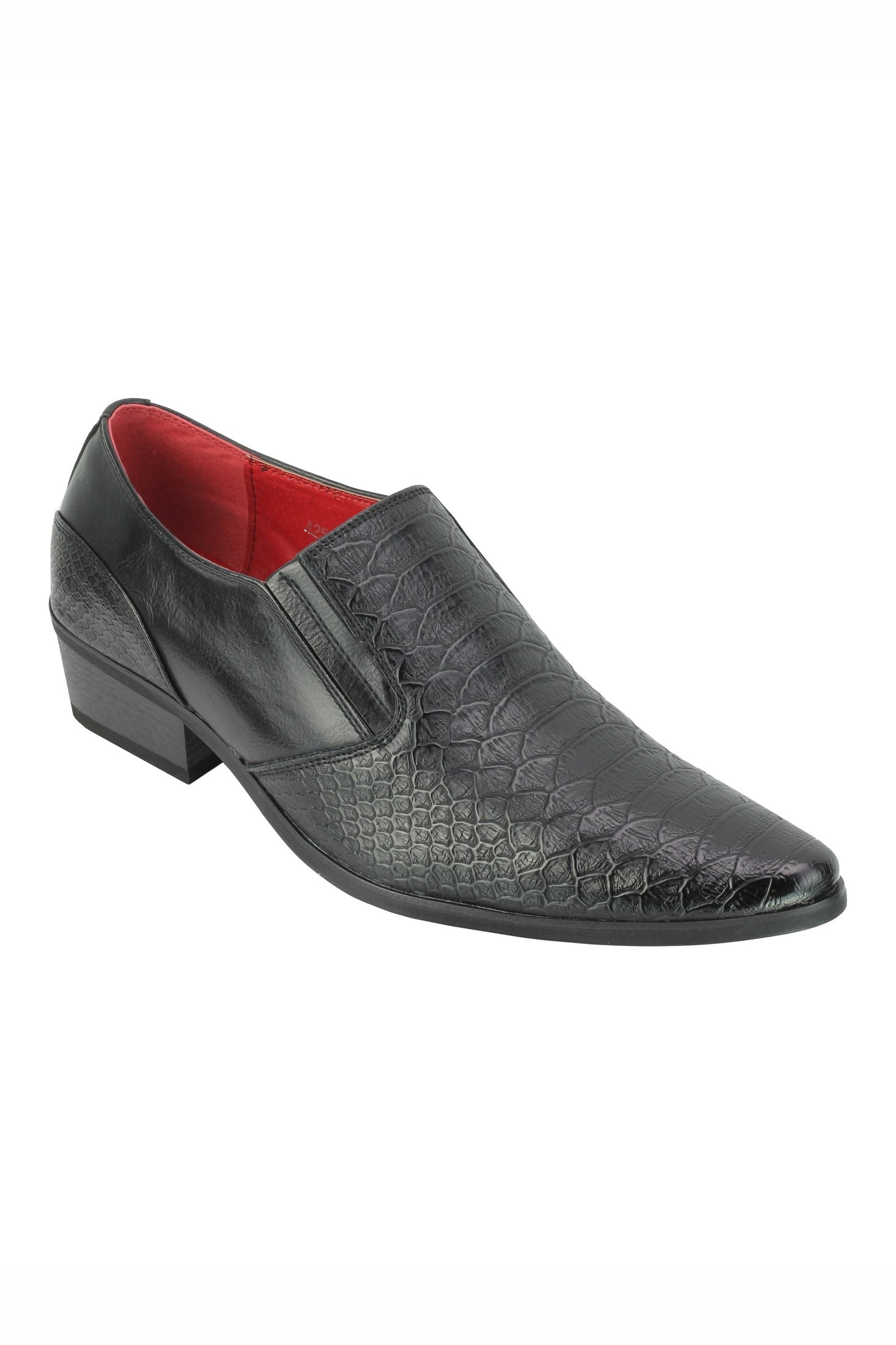 Faux Leather Emboss Loafers