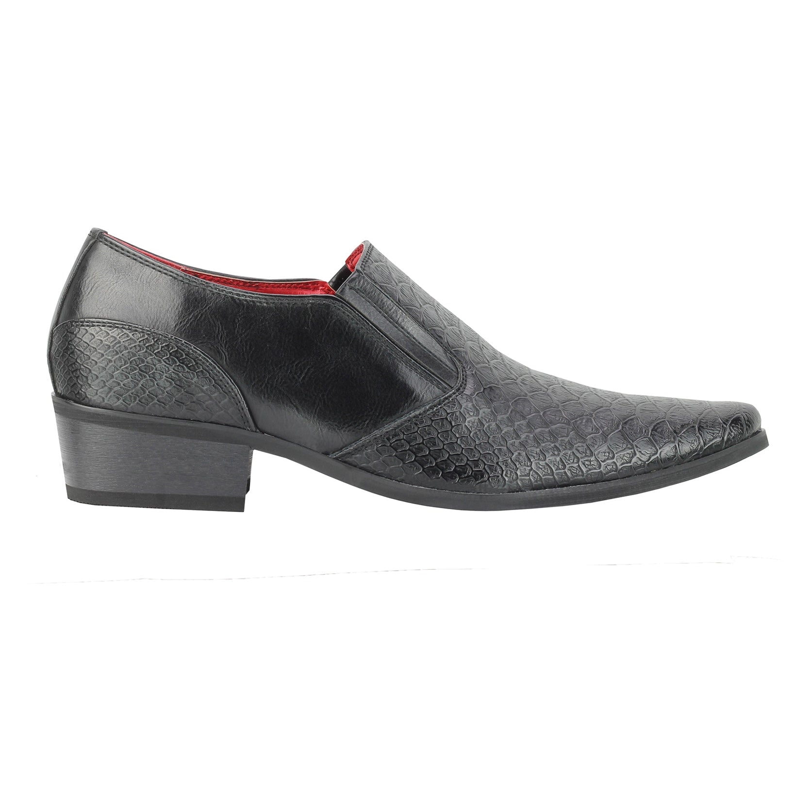 Faux Leather Emboss Loafers