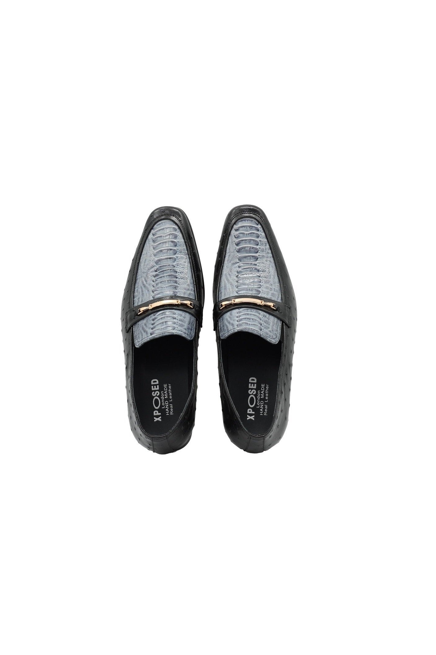 BLACK & BLUE CROC PRINT LOAFER