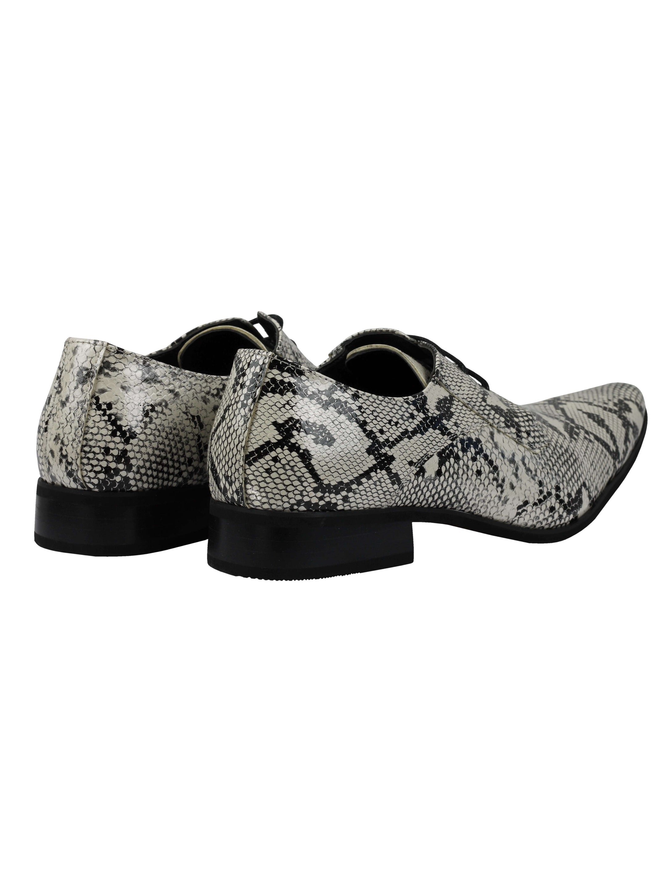 MENS LEATHER LINED SNAKE SKIN PRINT SHINY PATENT LEATHER SMART PARTY RETRO SHOES