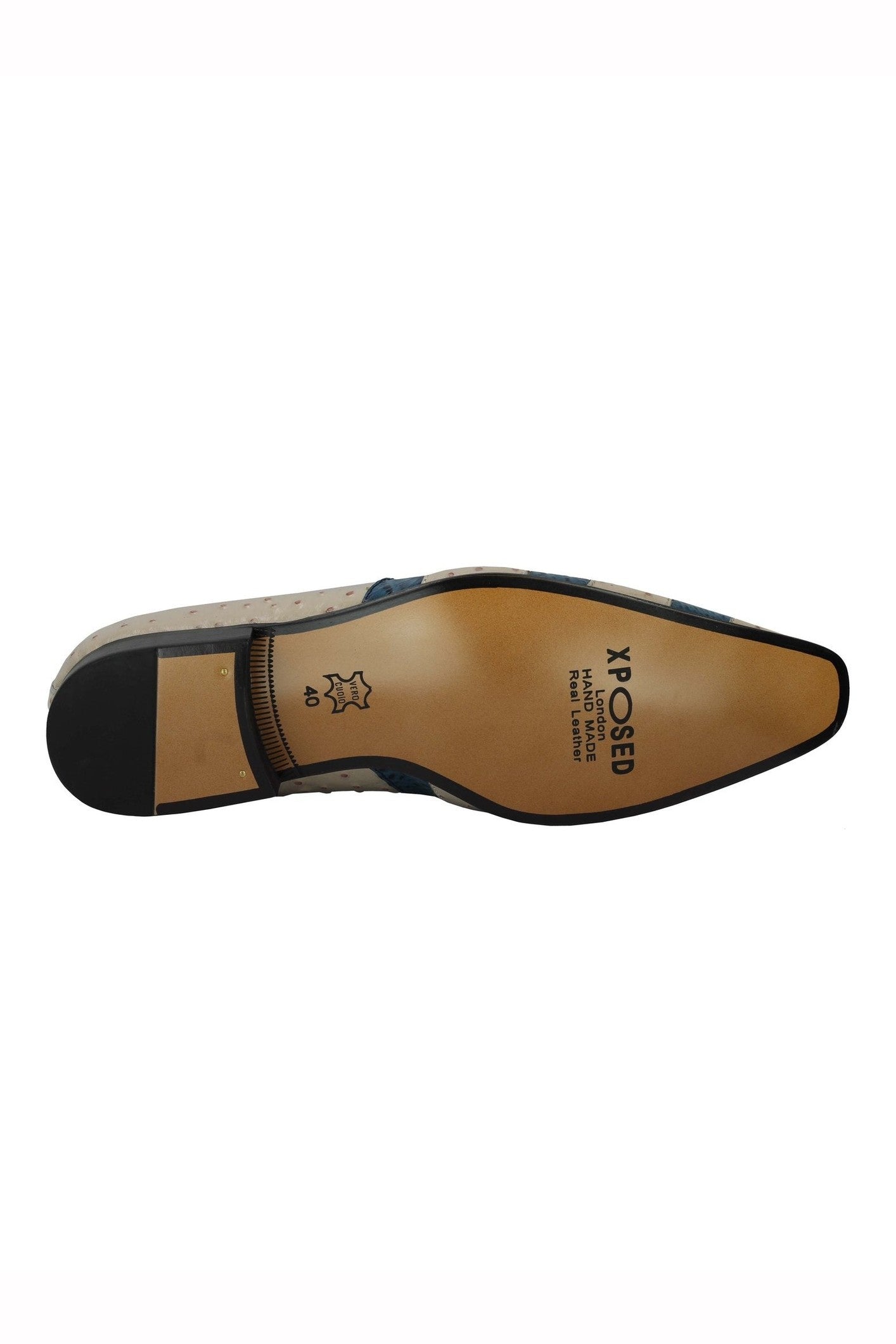 CREAM BLUE PRINTED LOAFER