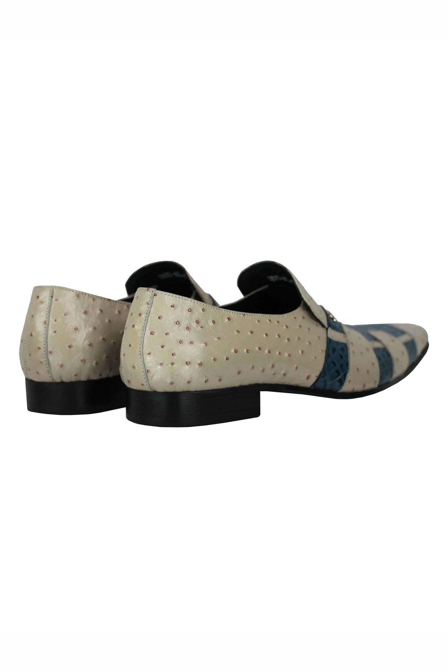 CREAM BLUE PRINTED LOAFER