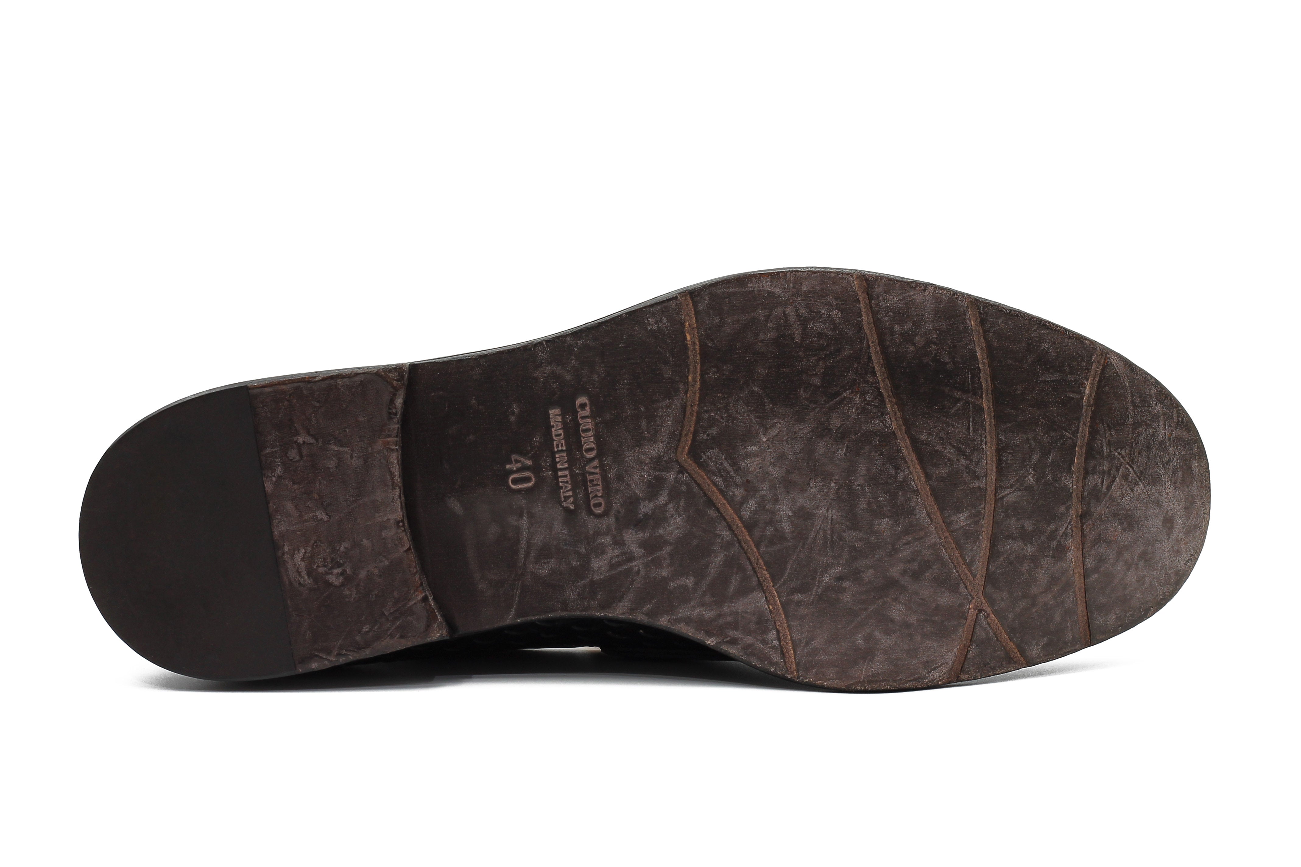 FLORENCE - BLACK WOVEN DOUBLE BUCKLE MONK