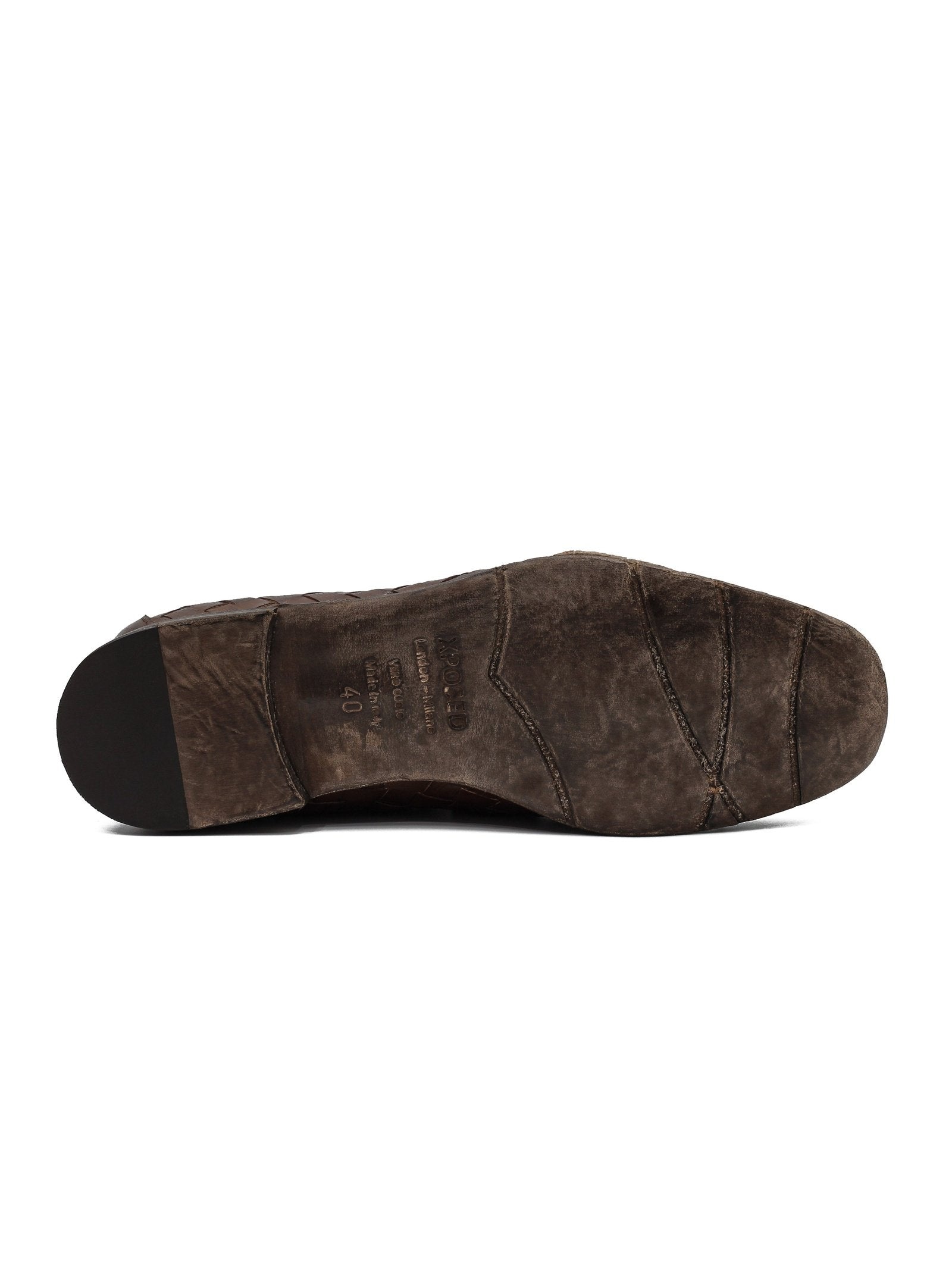 ROME – BROWN WOVEN PENNY LOAFER