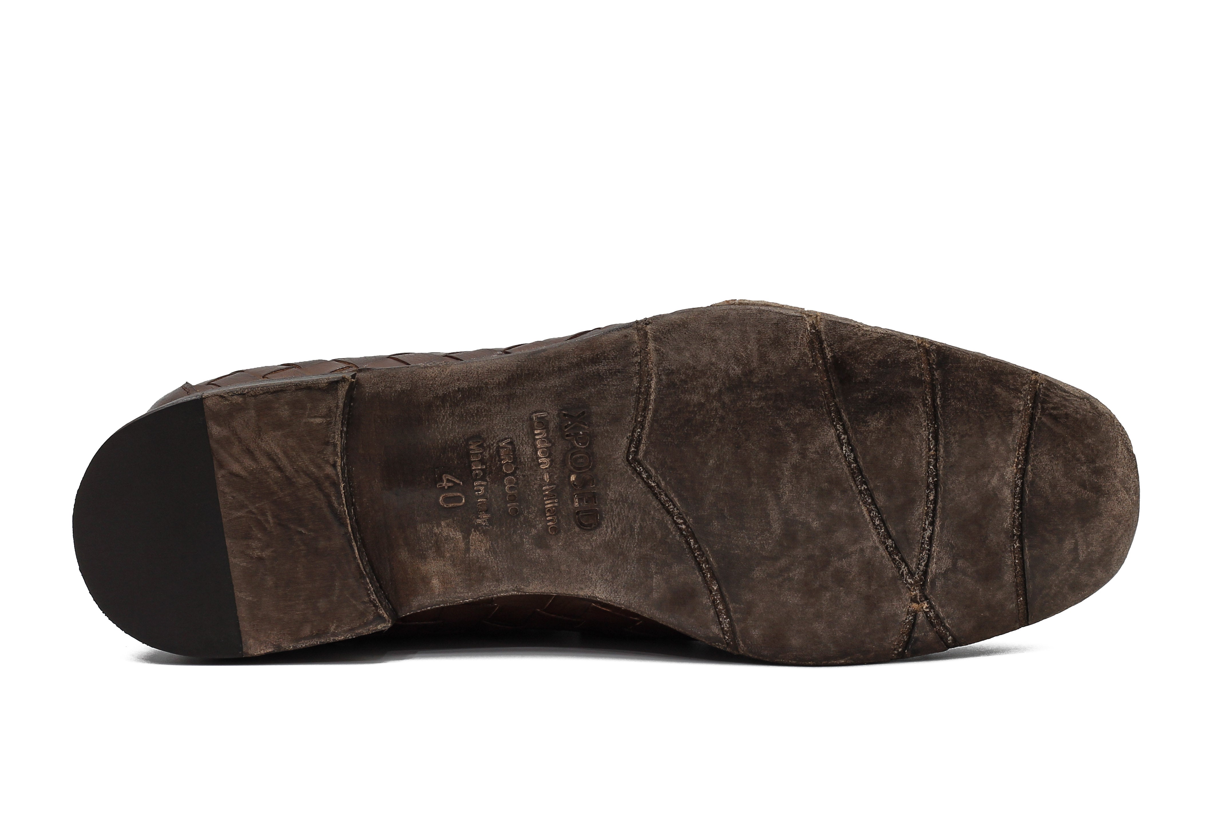 ROME – BROWN WOVEN PENNY LOAFER