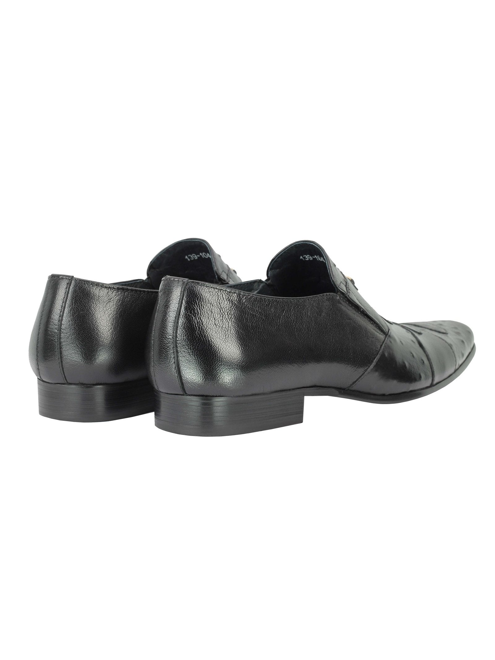 BLACK PRINTED SLIP PARTY LOAFER
