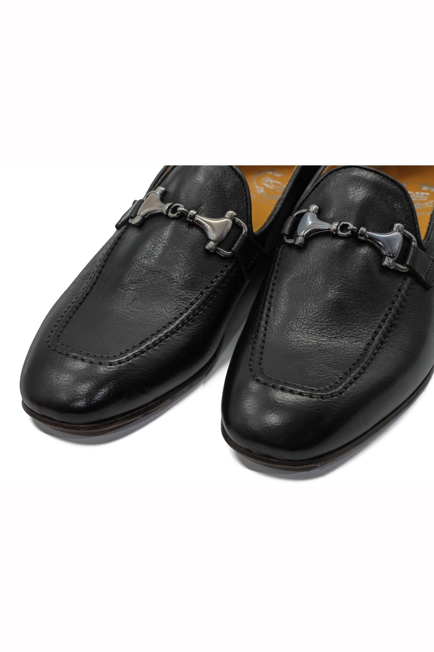 SNAFFLE BIT LOAFER IN BLACK ITALIAN LEATHER
