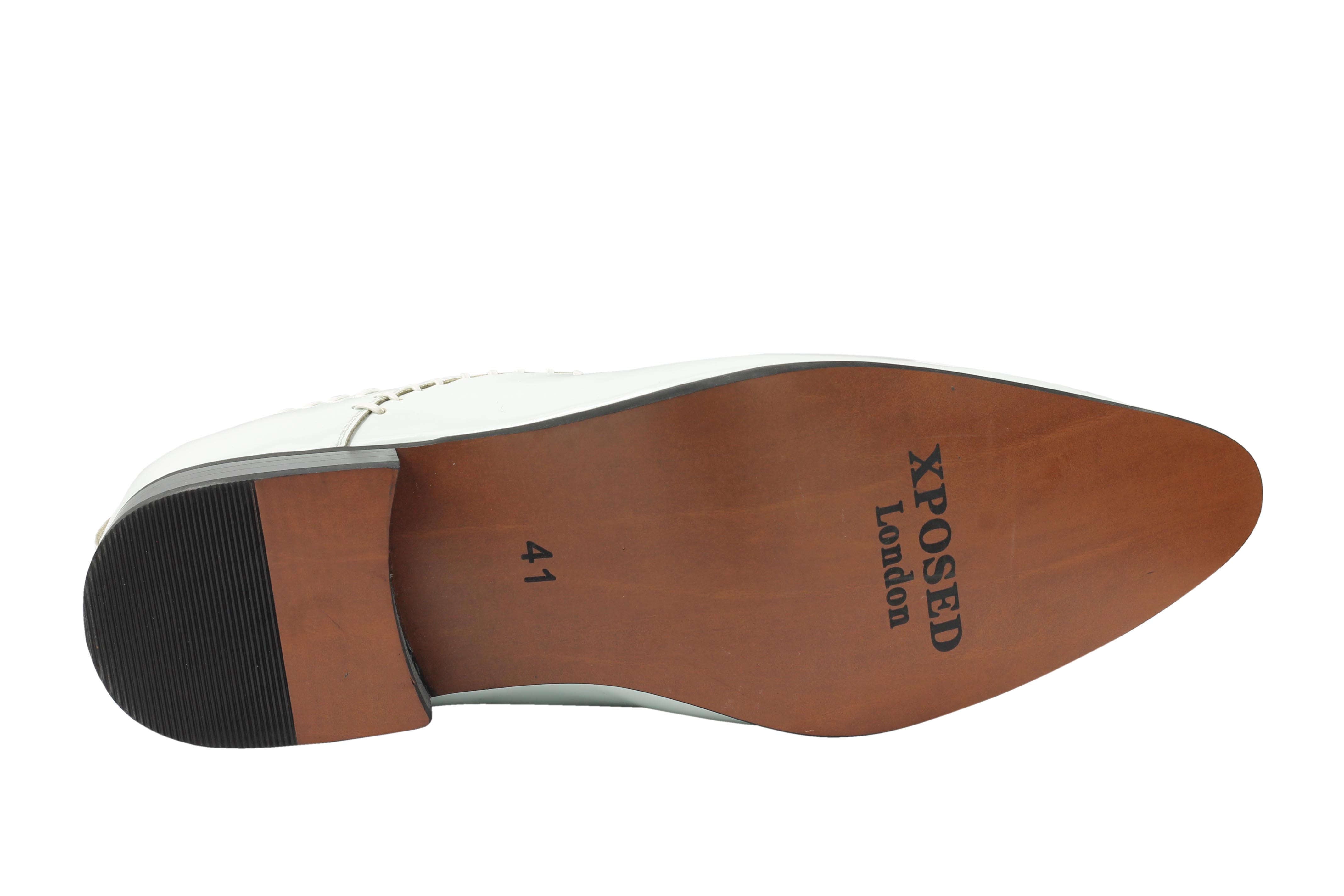 MENS SMART FORMAL SHINY PATENT LEATHER OXFORD LACE UP WEDDING WORK SHOES UK SIZE