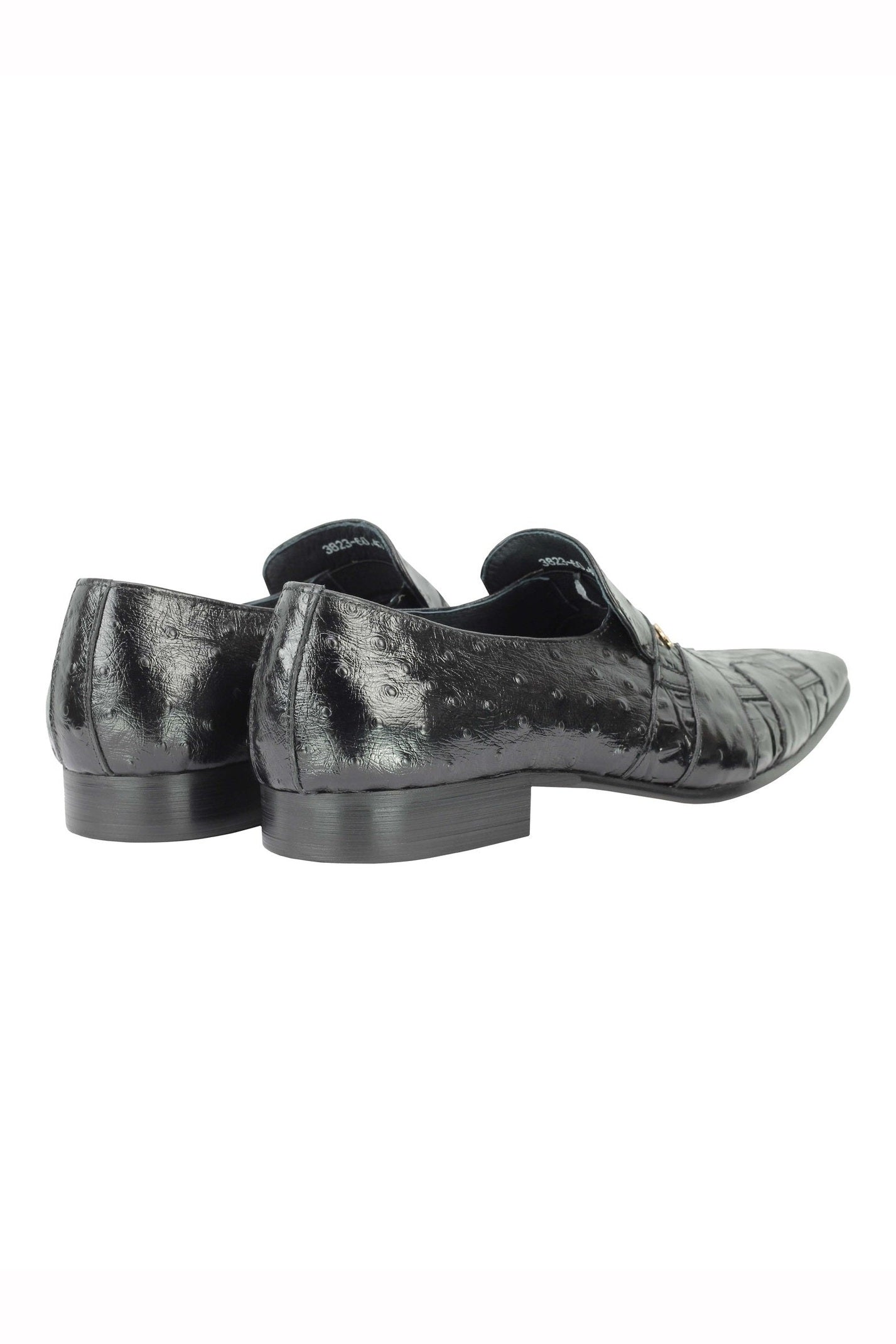 BLACK POLISHED PRINTED LOAFER
