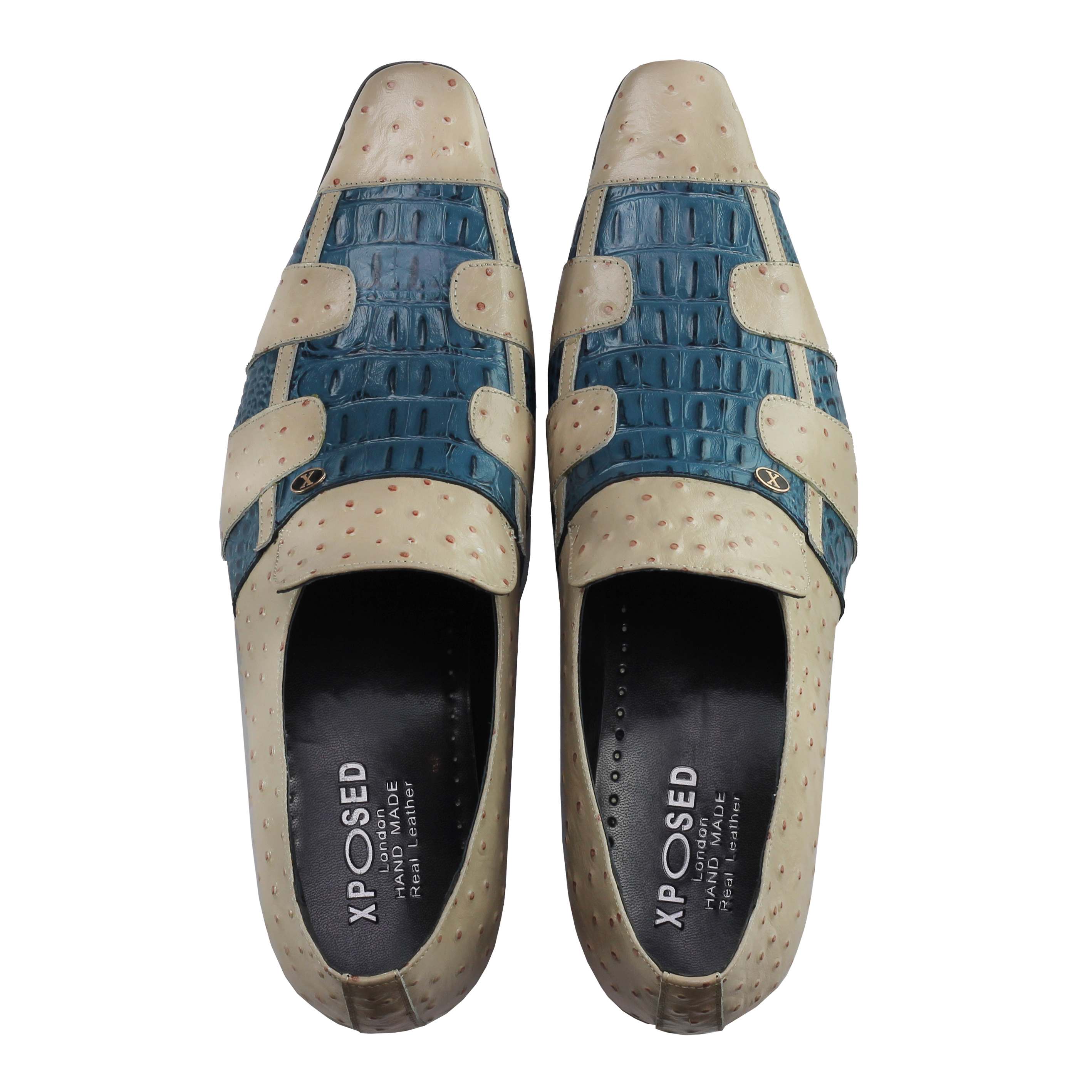 CREAM BLUE PRINTED LOAFER