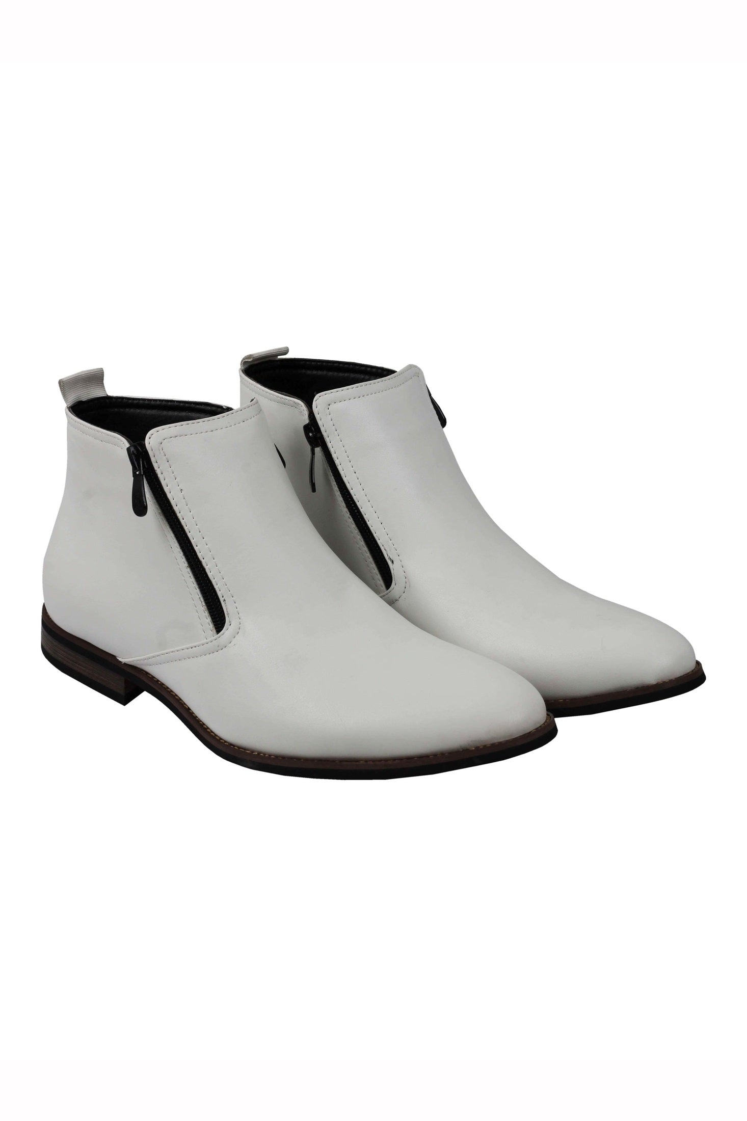 FAUX LEATHER LOW ANKLE CHELSEA BOOTS