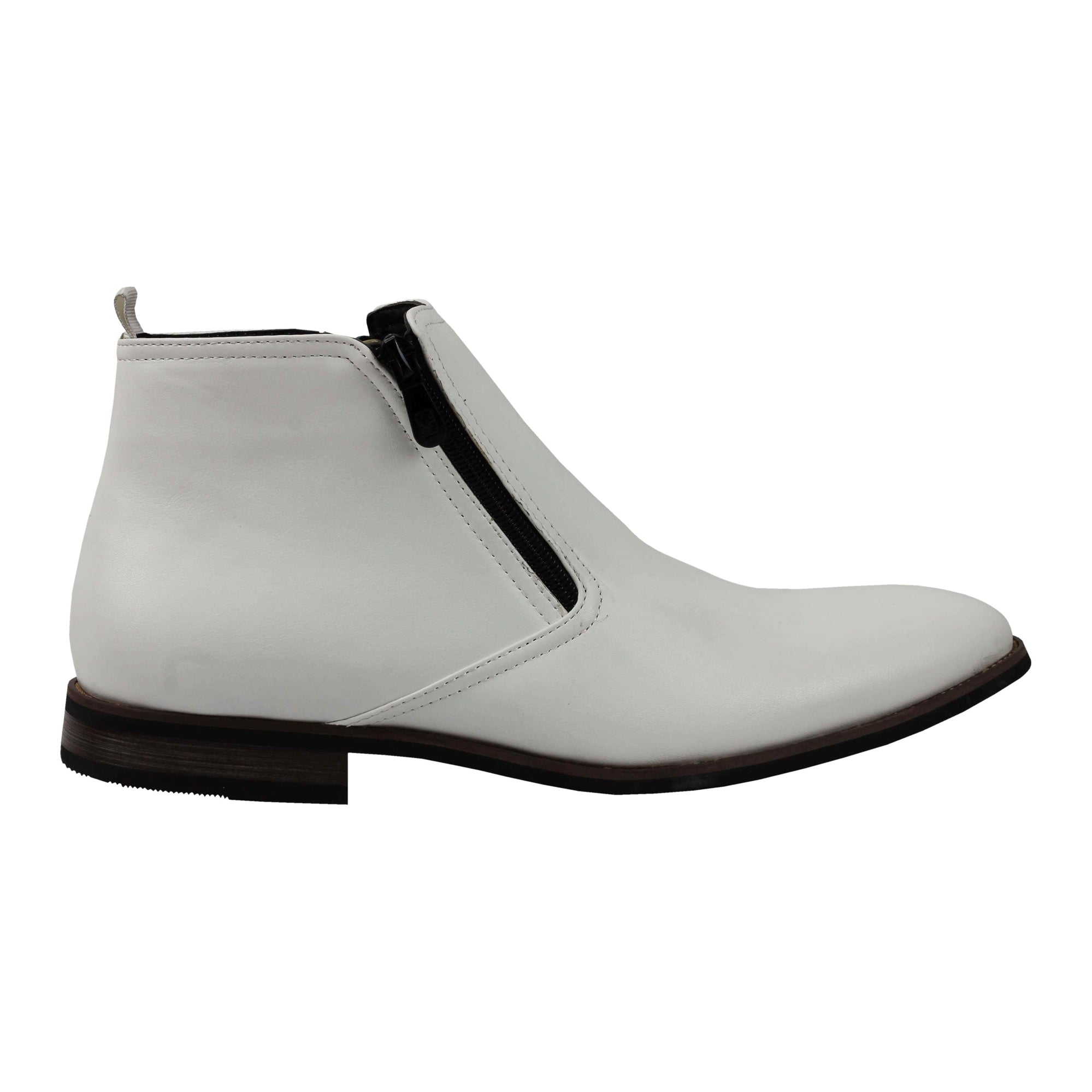 FAUX LEATHER LOW ANKLE CHELSEA BOOTS