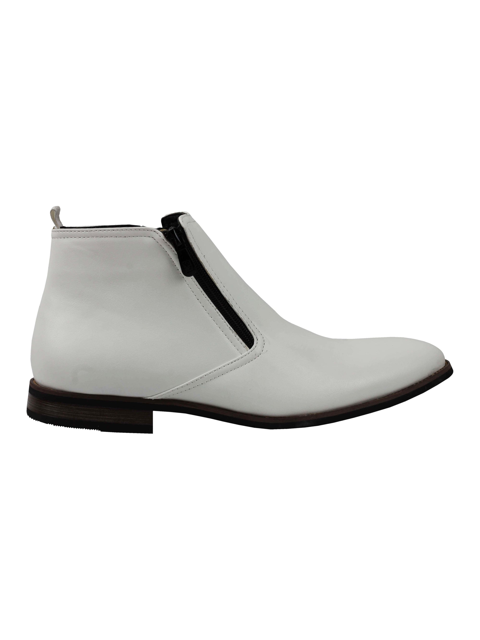 FAUX LEATHER LOW ANKLE CHELSEA BOOTS